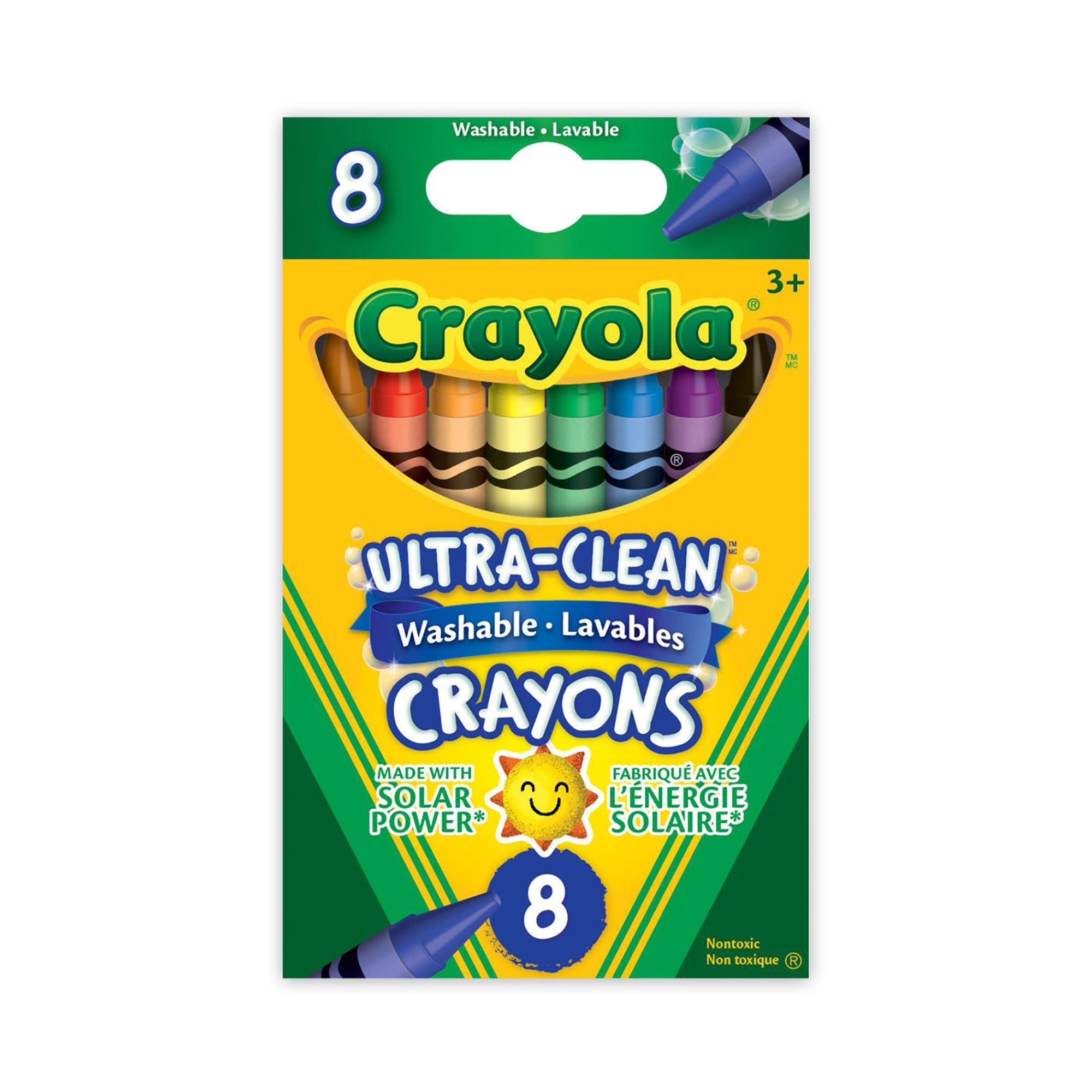 Crayola Ultra Clean 8 Crayons - Washable - Non-toxic