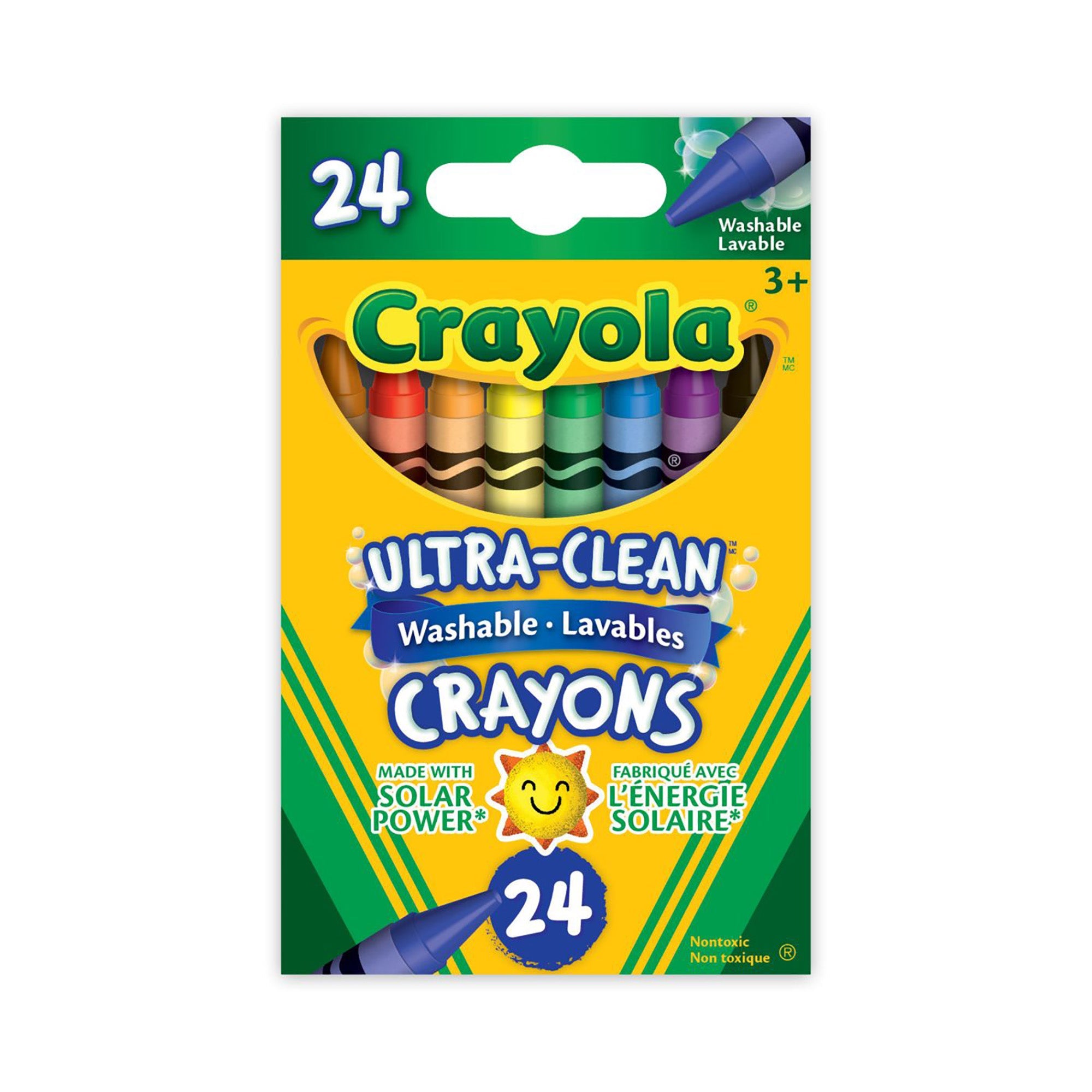 Crayola Ultra Clean 24 Crayons - Washable - Non-toxic