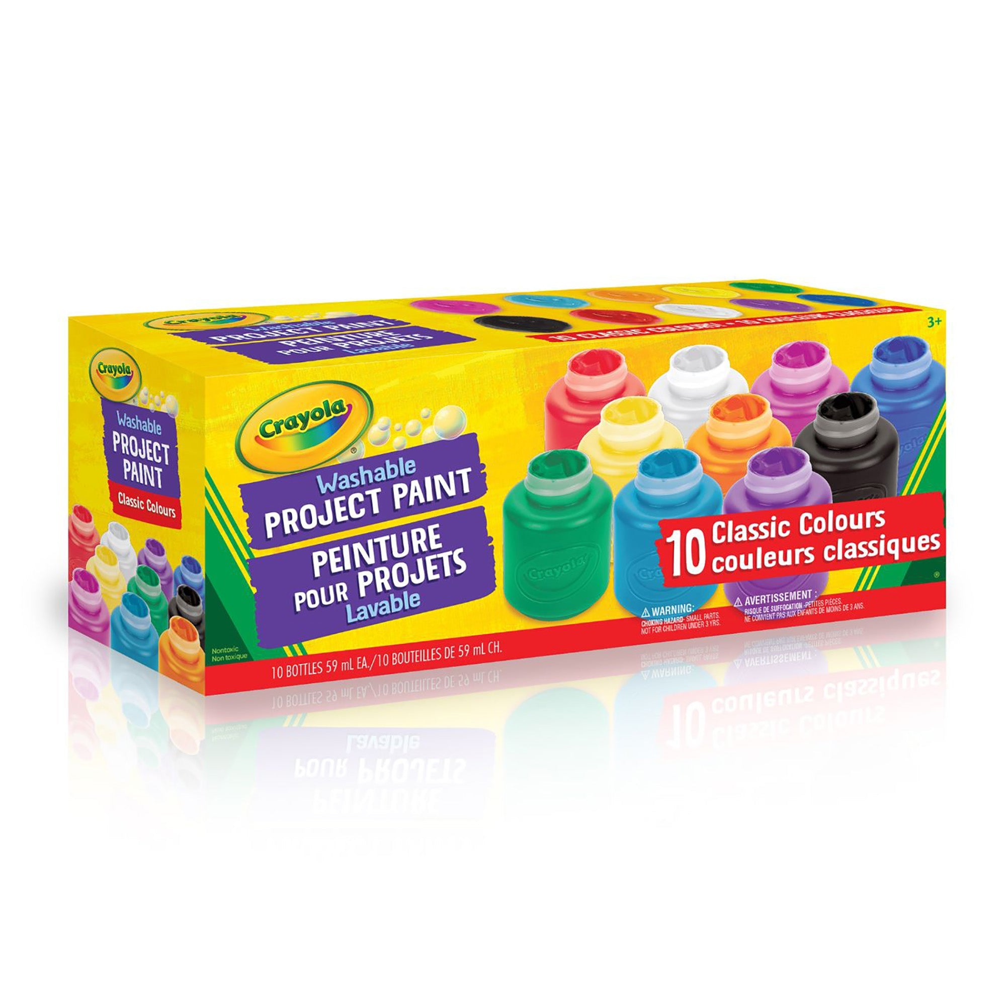 Crayola 10 Paint Jars for Kids - Washable 59ml