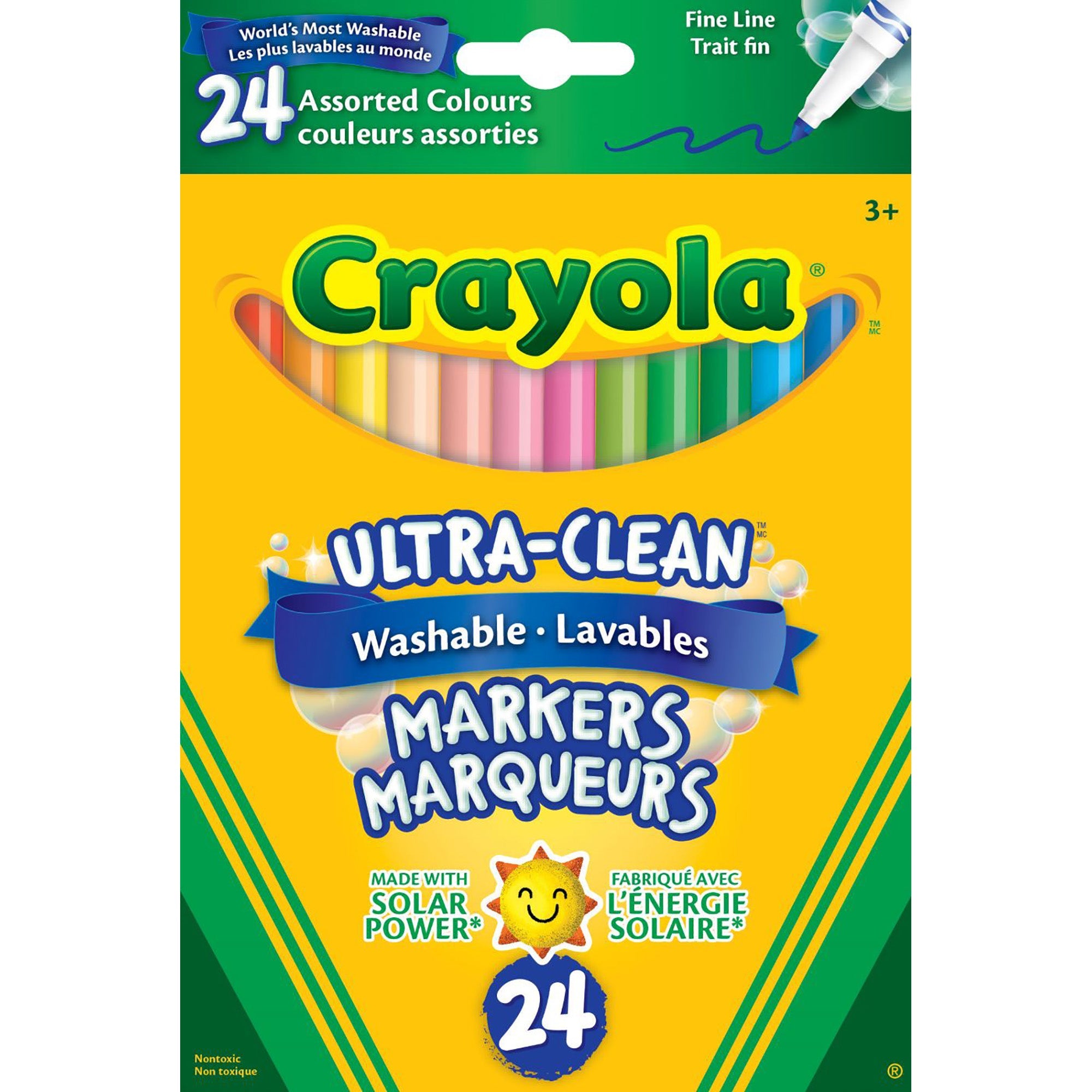 Crayola 24 Markers - Fine Line - Washable