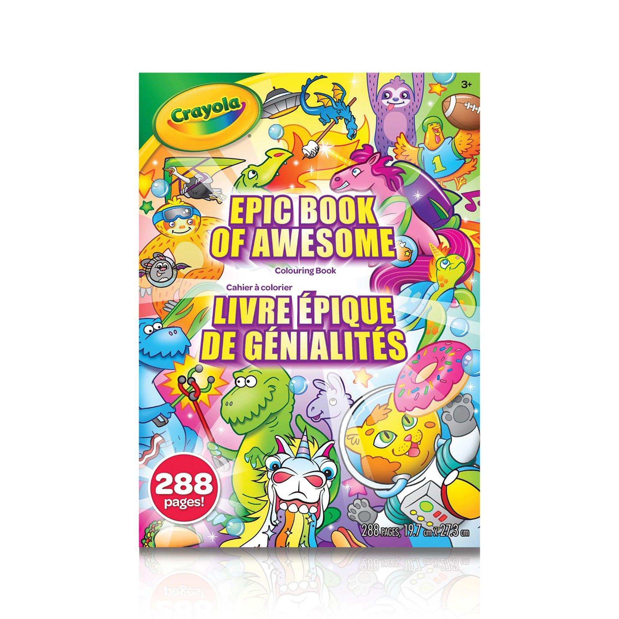 Crayola Coloring Book - 288 Pages - Book of Awesome 7.75x10.7in (19.7x27.3cm)
