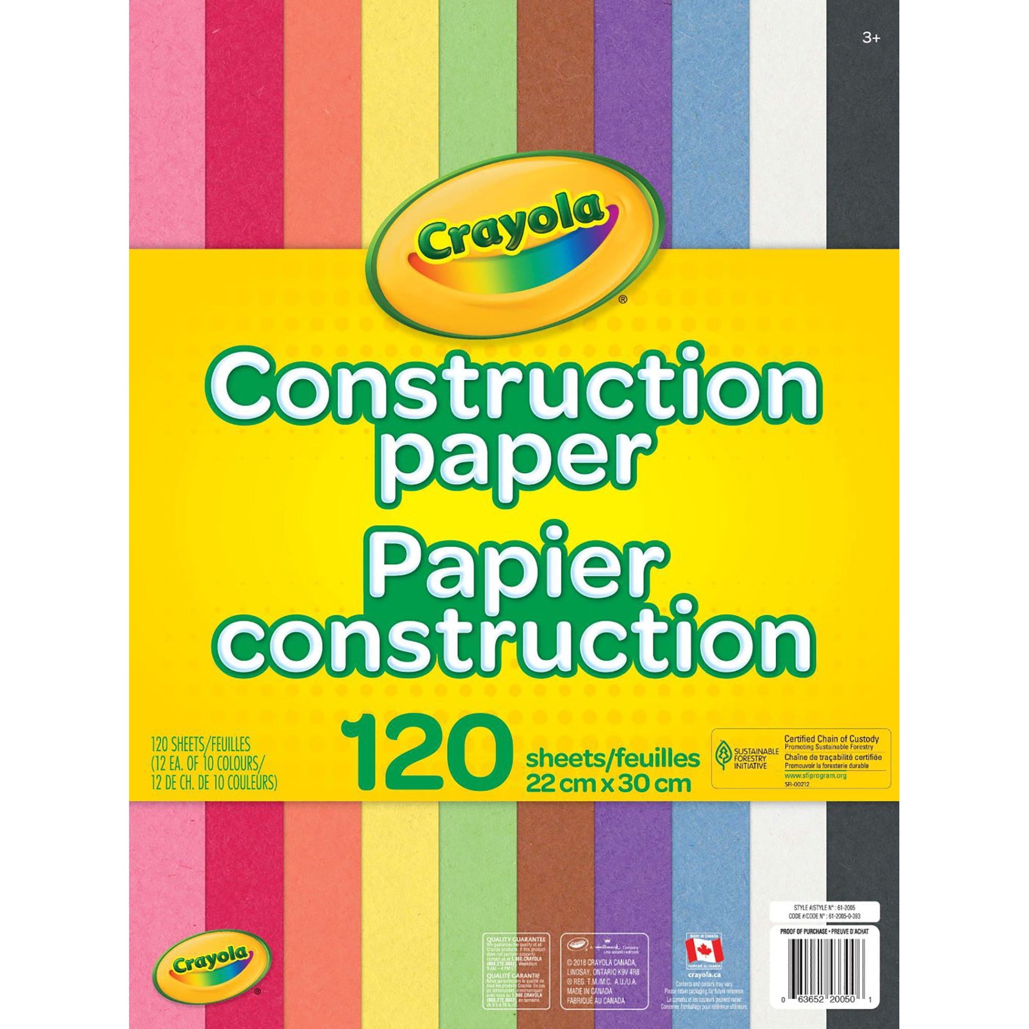 Crayola Construction Paper - 120 Sheets 11.8x8.6in (30x22cm)