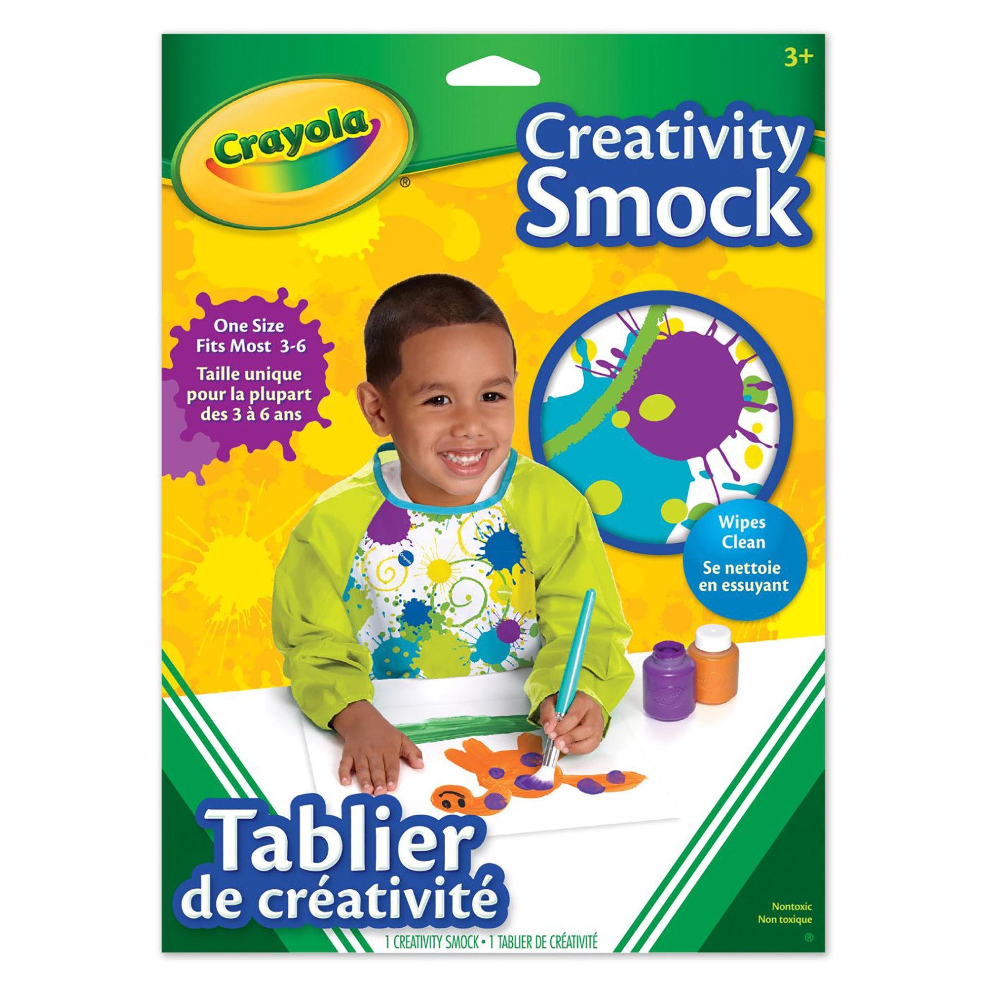Crayola Creativity Smock with Sleeves - 100% Polyester 3 to 6 Years
