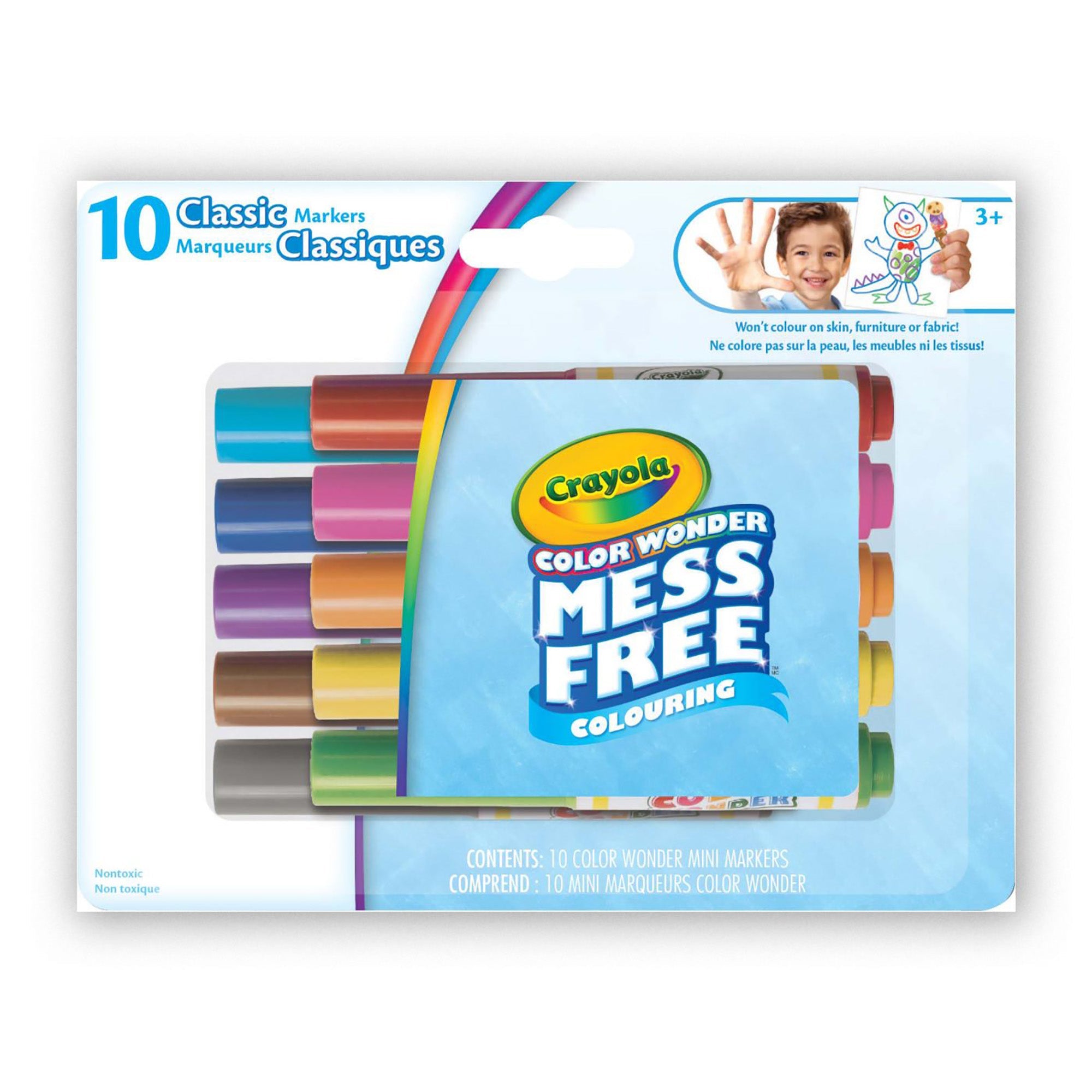 Crayola Color Wonder 10 Mini Markers - Classic Colors 4in