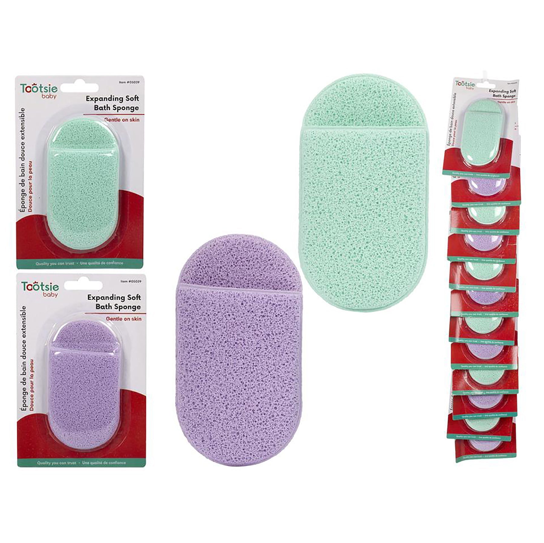 Tootsie Baby Soft Bath Sponge 4.75x2.5in