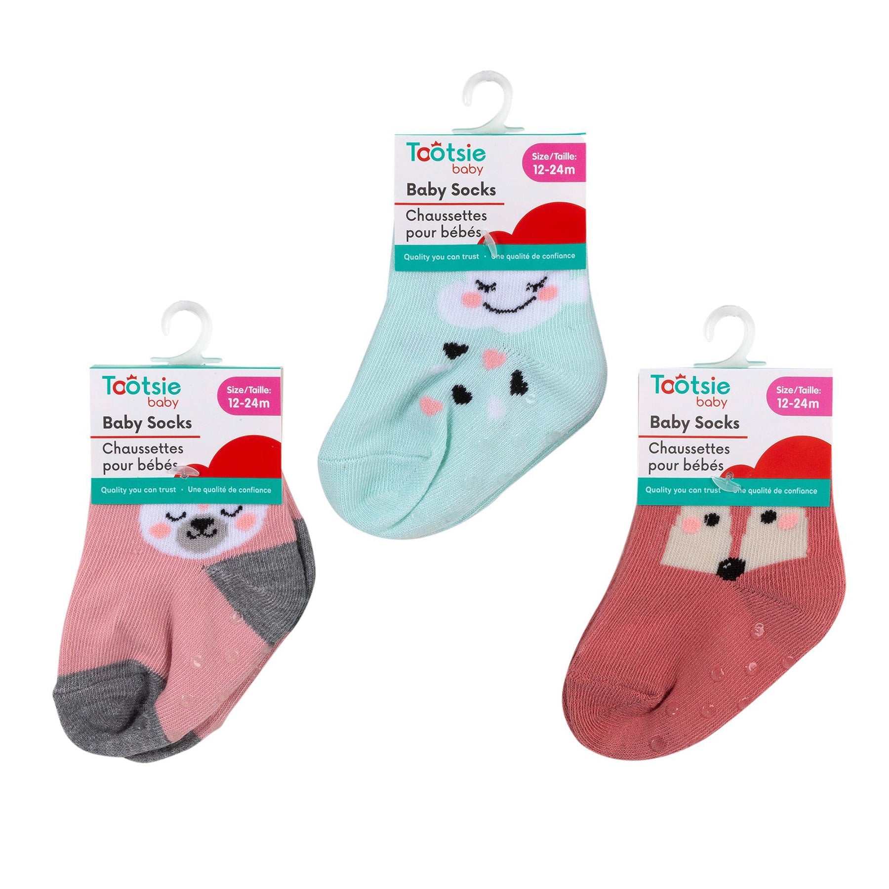 Tootsie Baby 1 Pair Girls Socks 90% Polyester-10% Spandex 12-24m