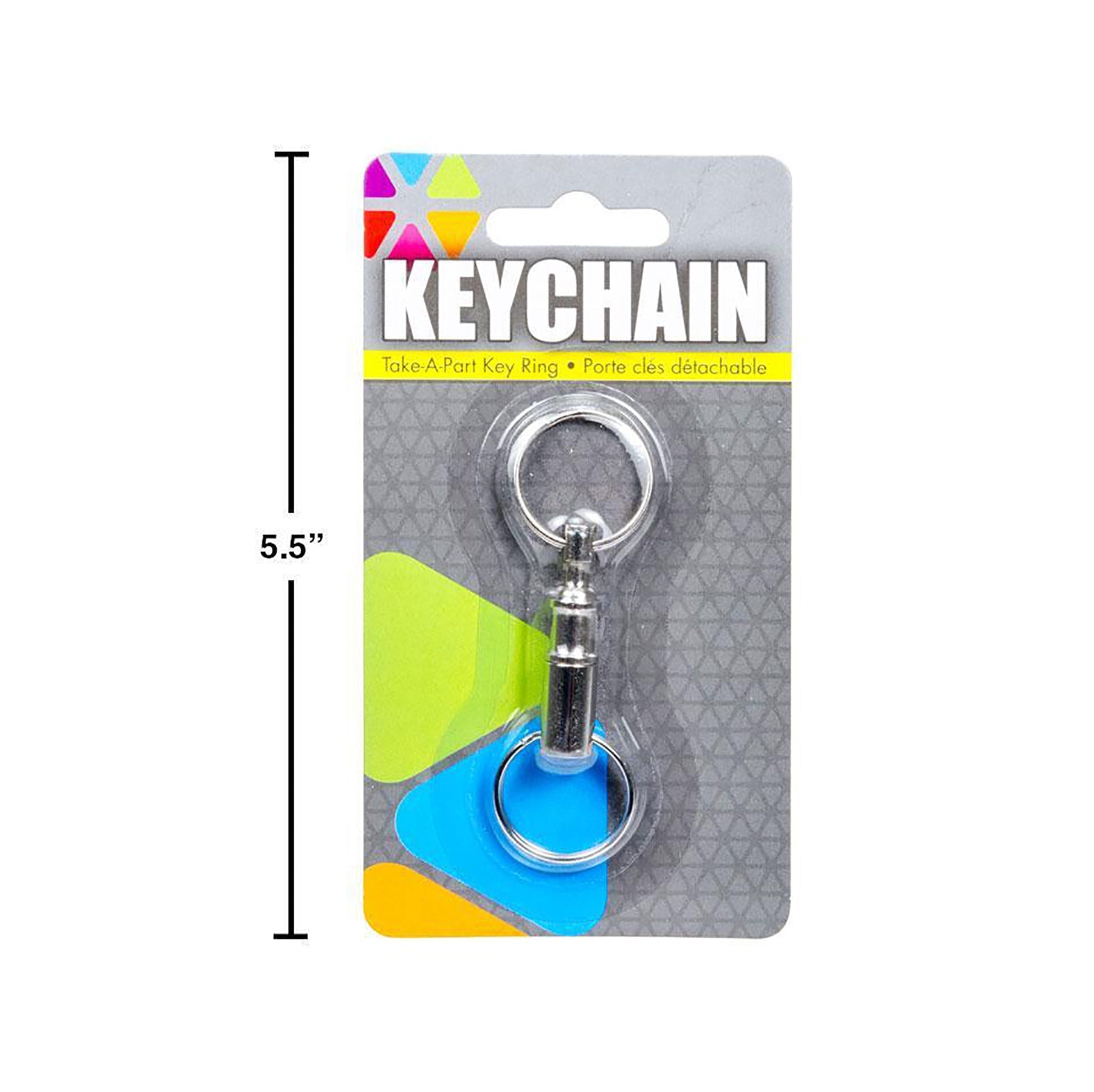 Take-A-Part Metal Key Ring 3.1in