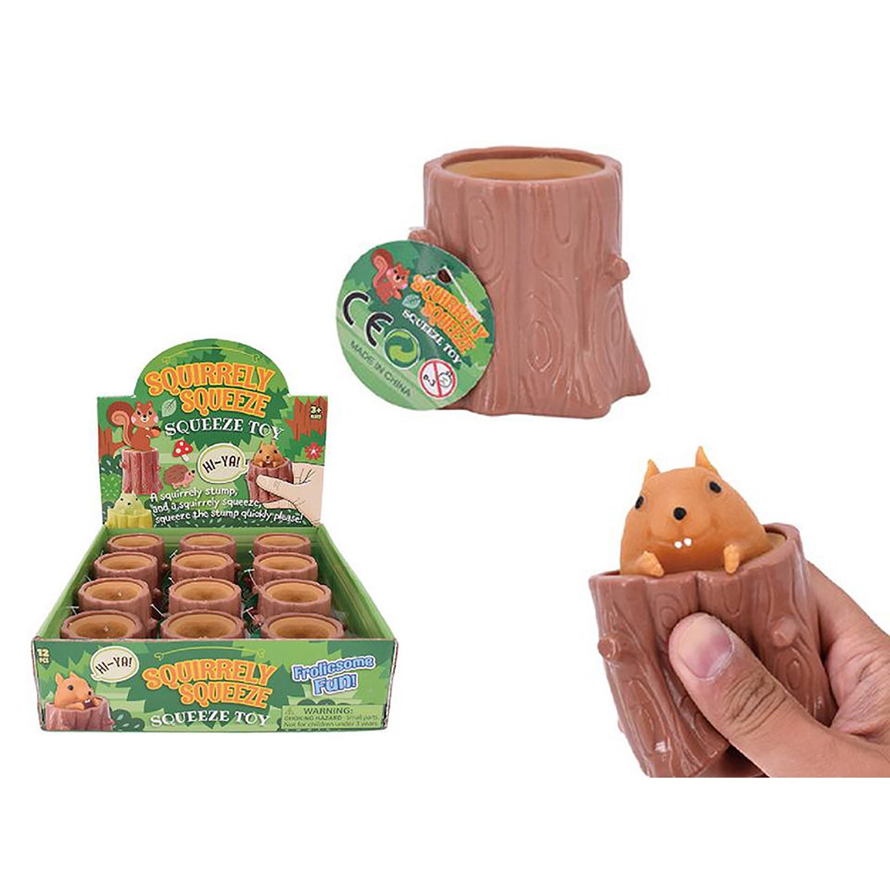 Squeezy Squirrel with Pop-up 2.5in