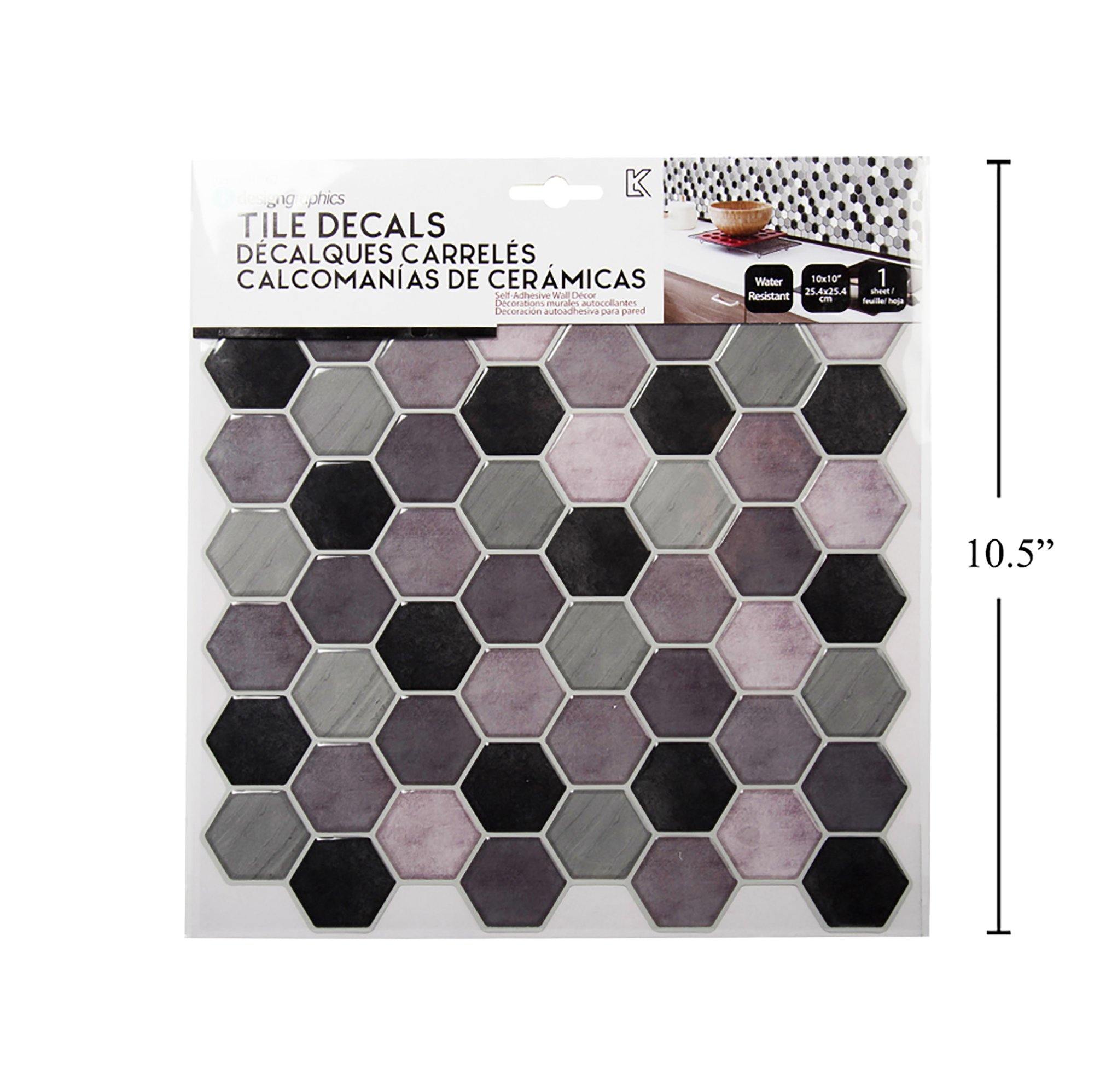 IDESIGN Wall Decals, Small Hexagon   