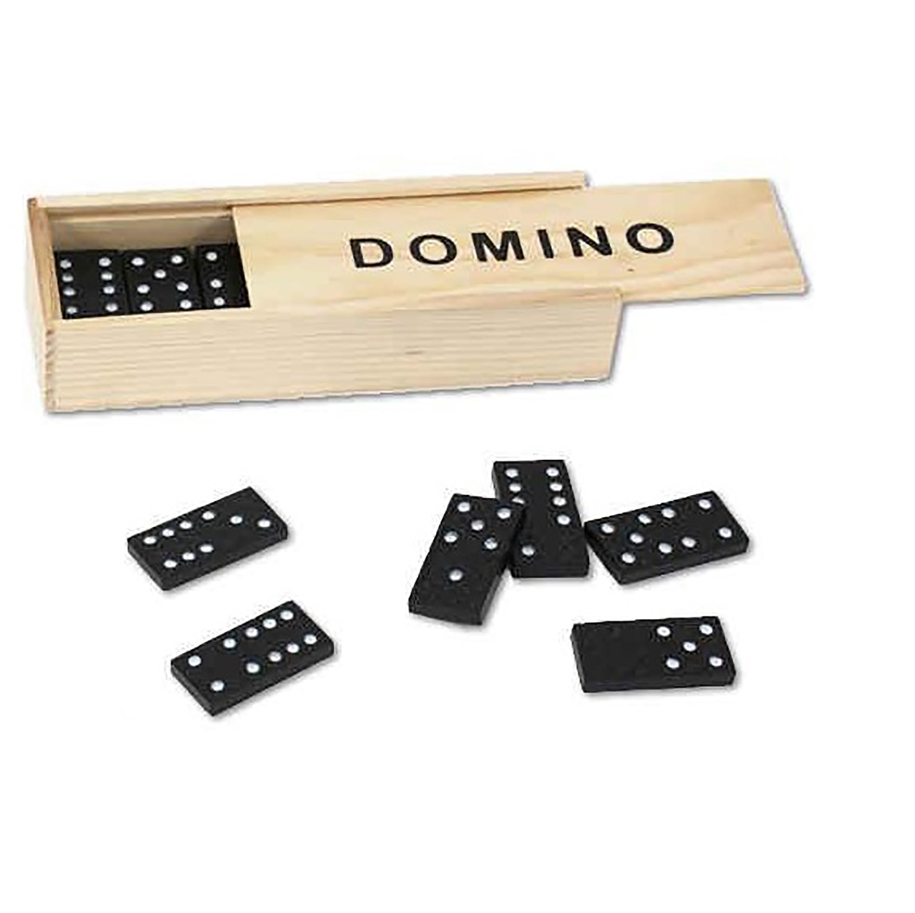 Dominoes 5.75x2x1.25in Wooden Box