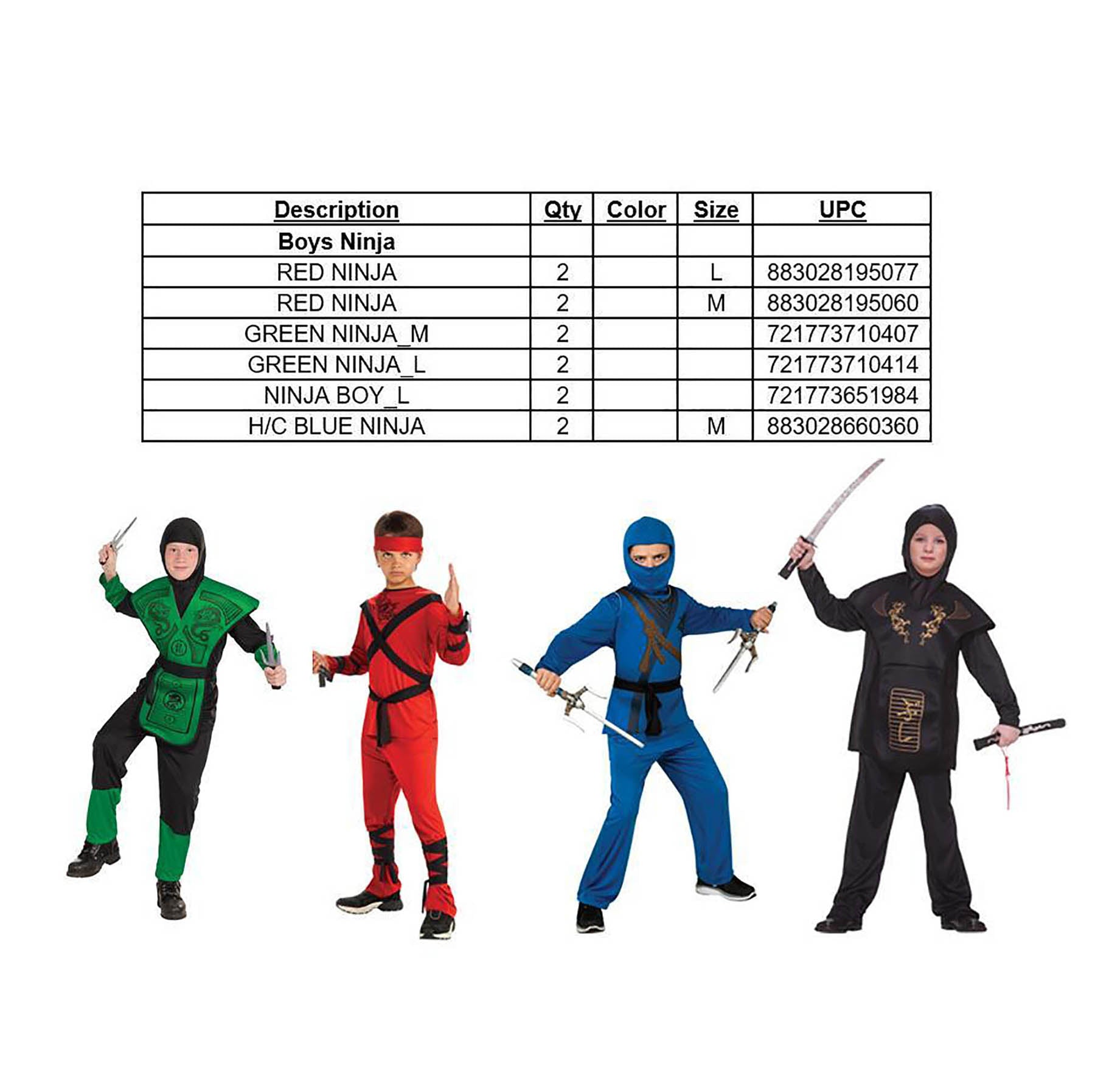 Deluxe Boy's Ninja Costume