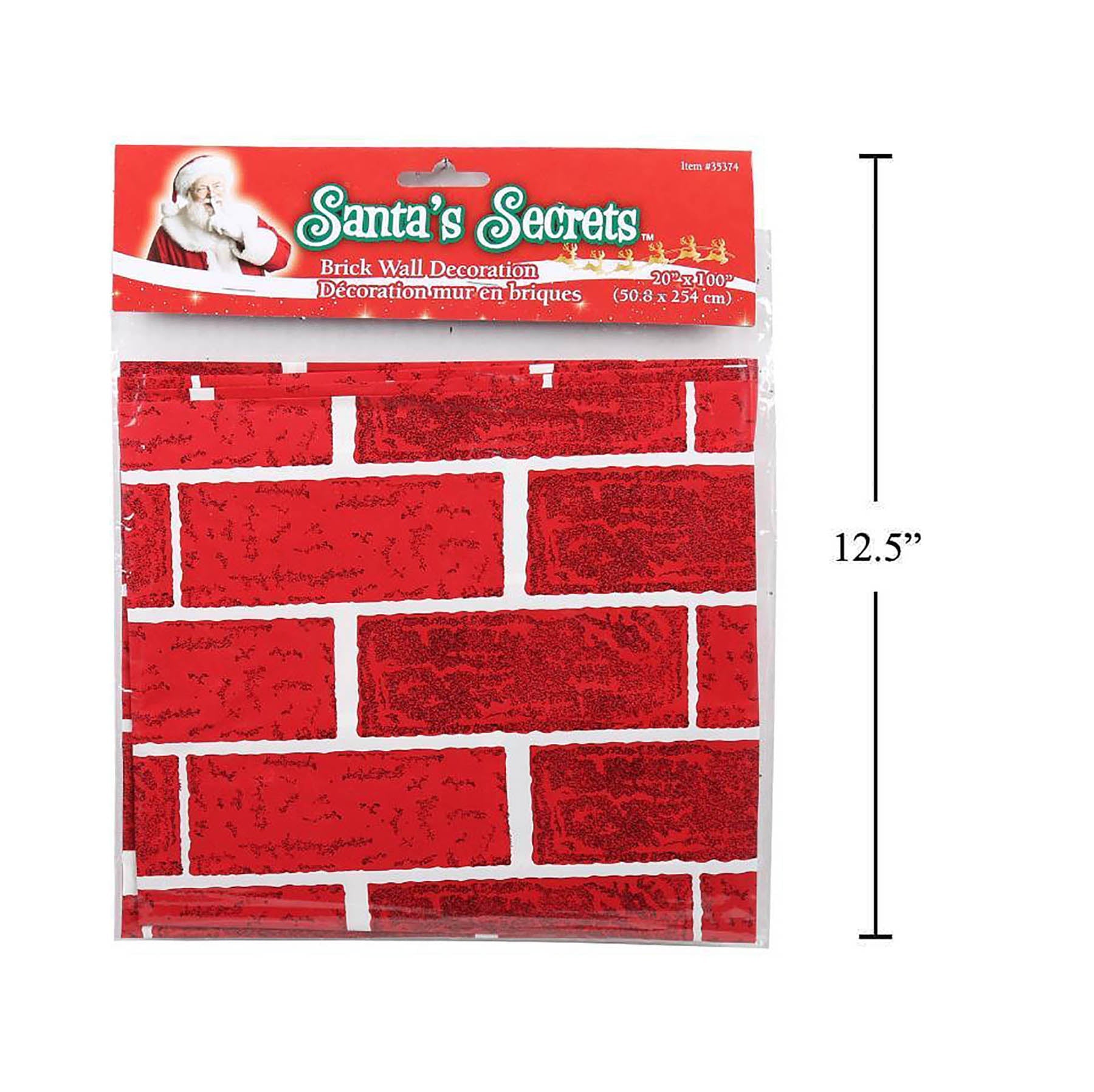 Santa Secrets Printed Brick Sheet 20x100in