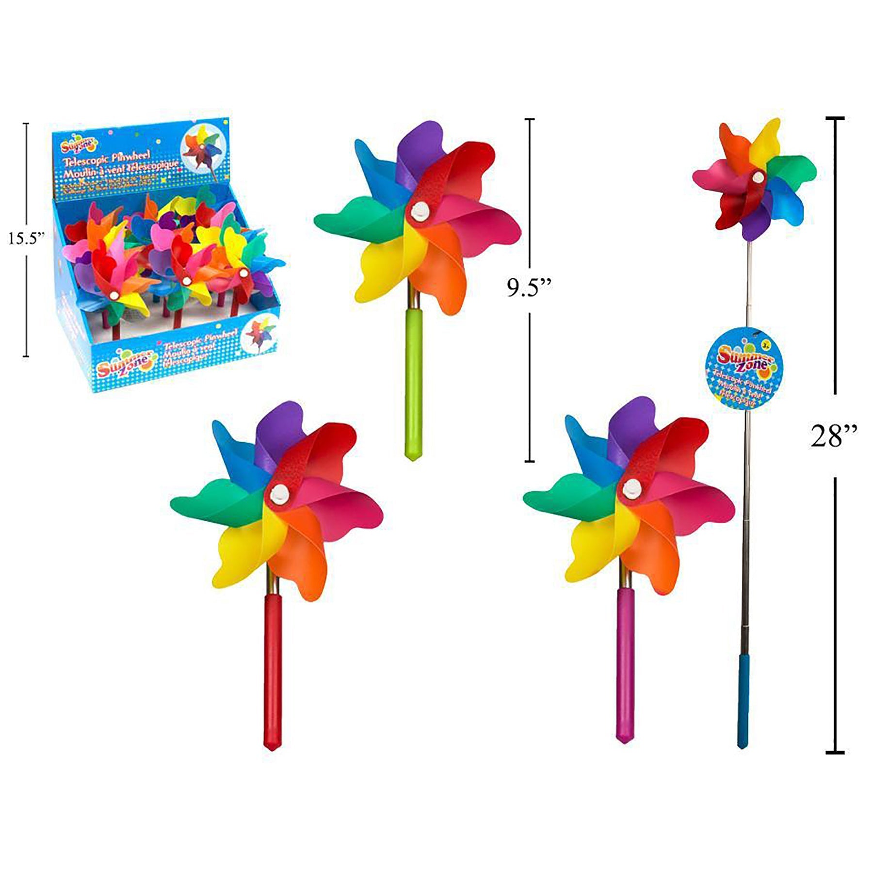 Summer Zone Telescopic Windmill from 9in to 28in