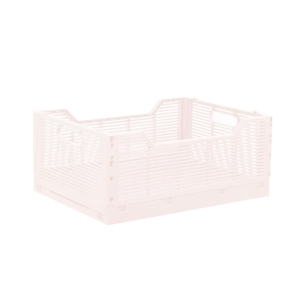 Folding Storage Crate 16X12X7 in White