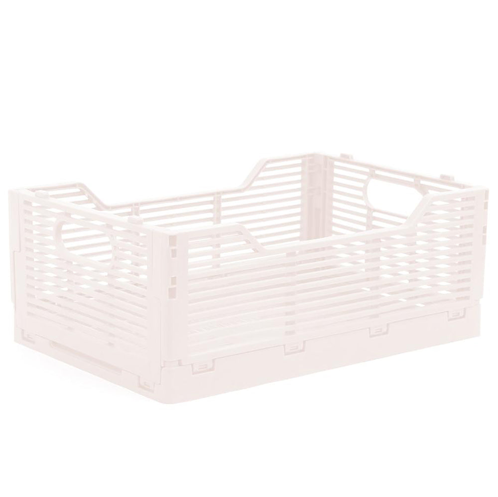 Folding Storage Crate 12X8X4.5 in White