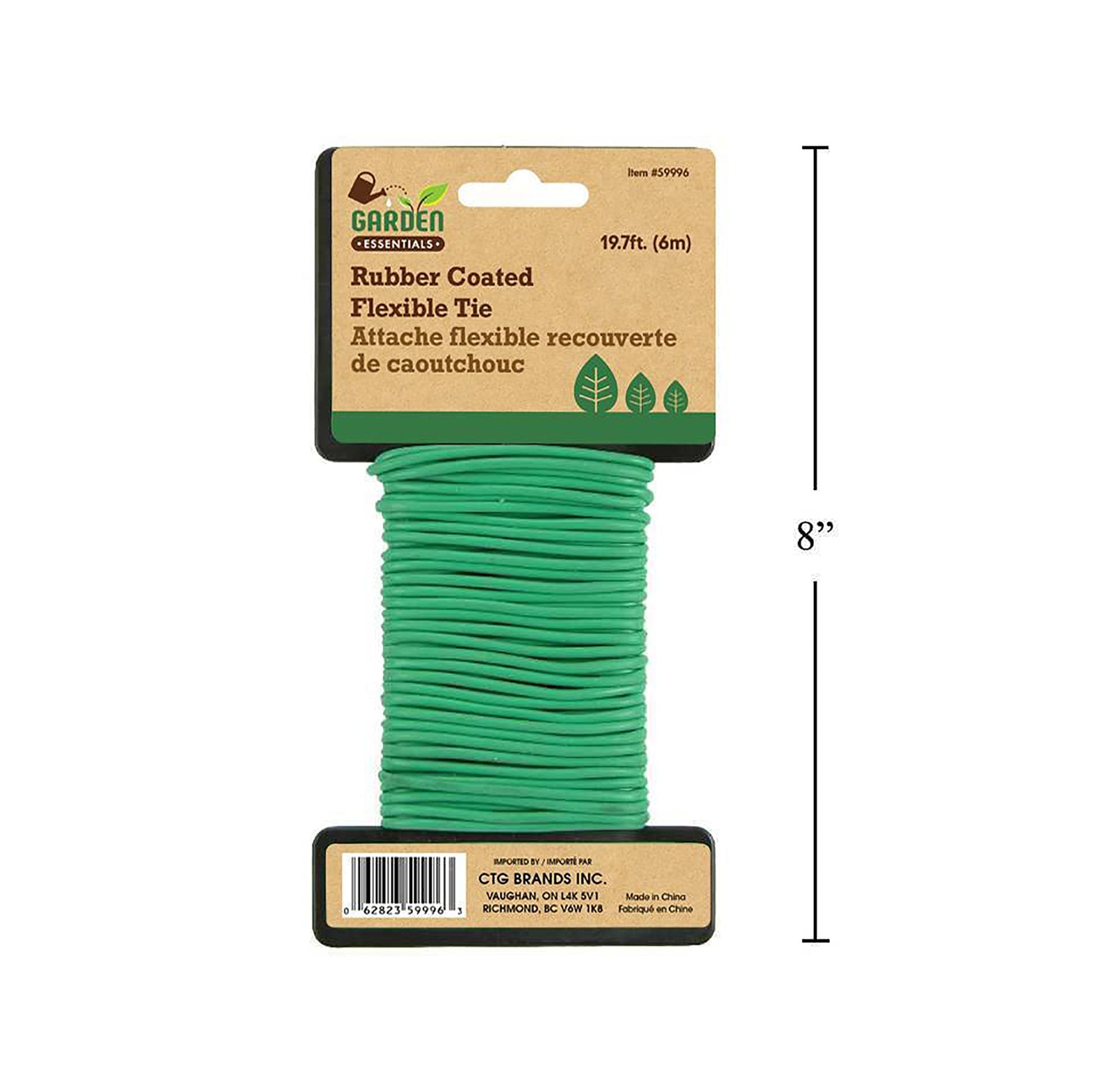 Garden Essentials Green Rubber Coated Flex Tie 235in