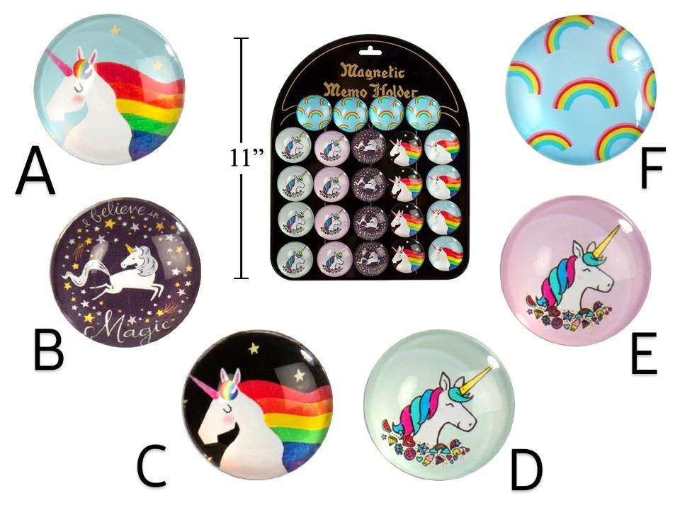 Unicorn Round Glass Magnet - Dollar Max Dépôt