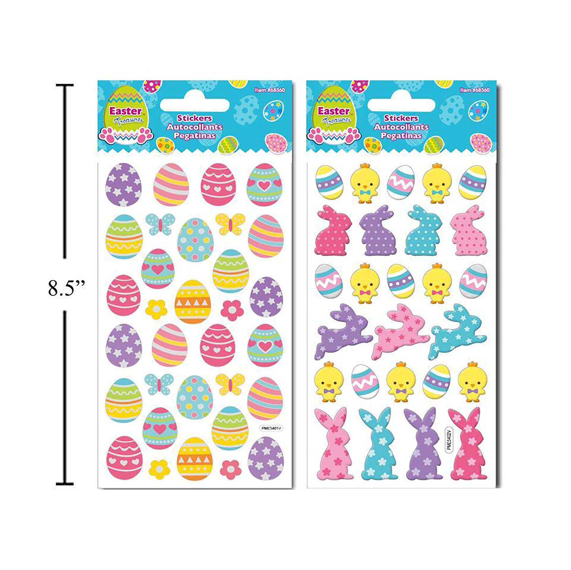 Easter Epoxy Stickers with Glitter 8.5x3.95in