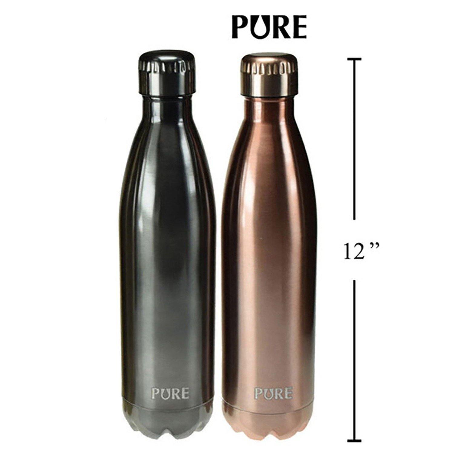 Pure 750 ml Thermos Metallic Bottle - Dollar Max Dépôt
