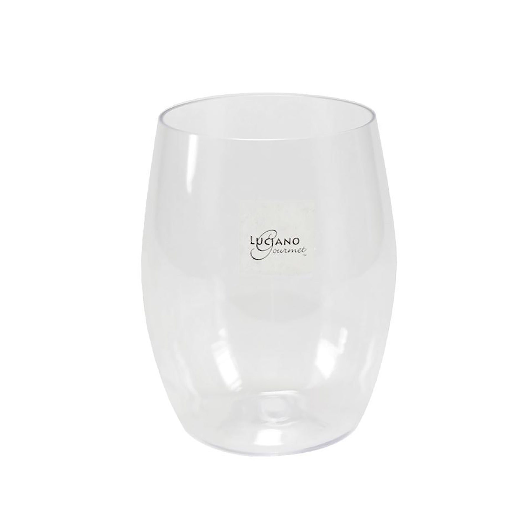 Luciano Gourmet Shatterproof Wine Glass Stemless 13.5oz  4in tall