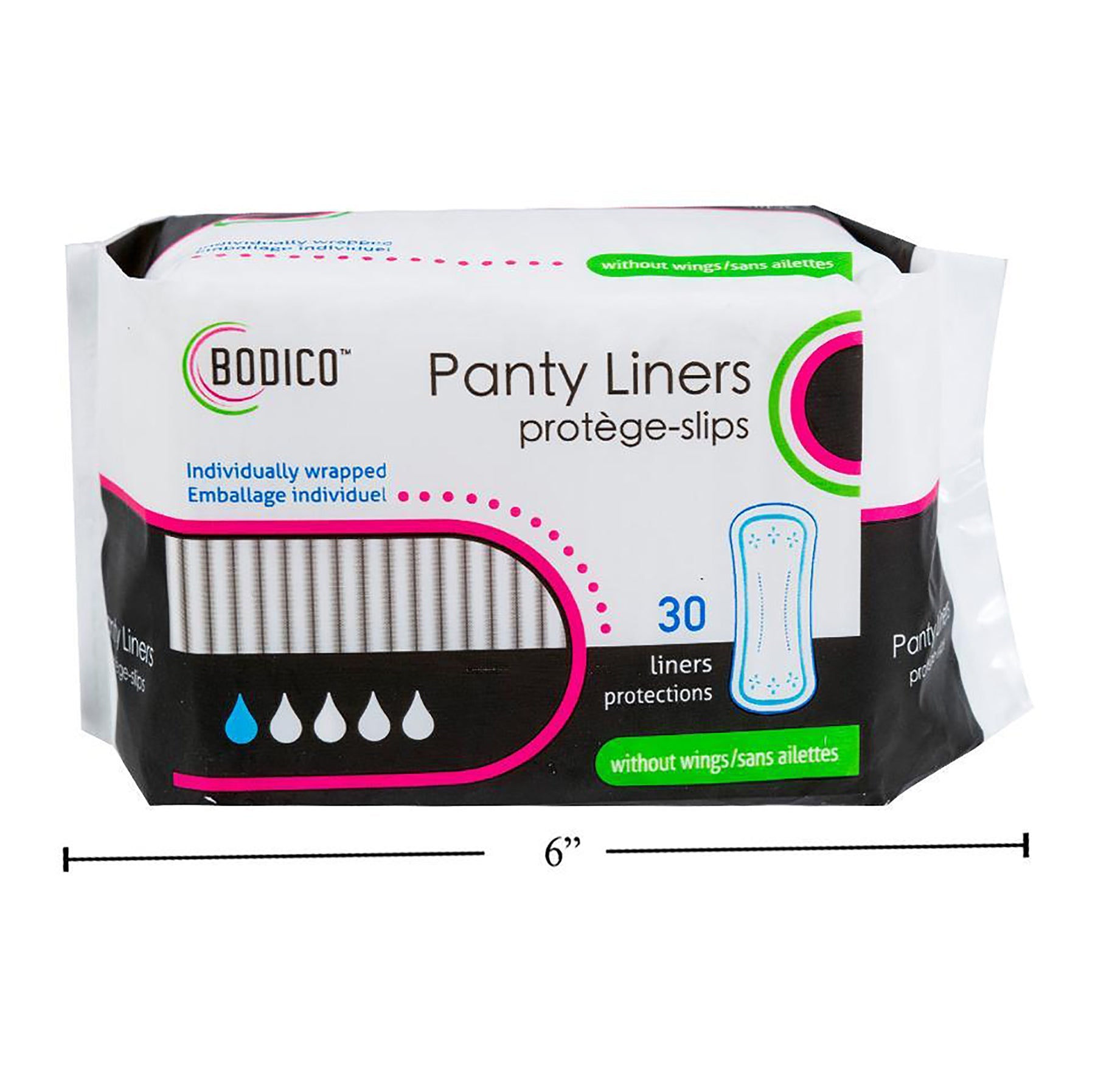 Bodico 30 Panty Liners Wingless