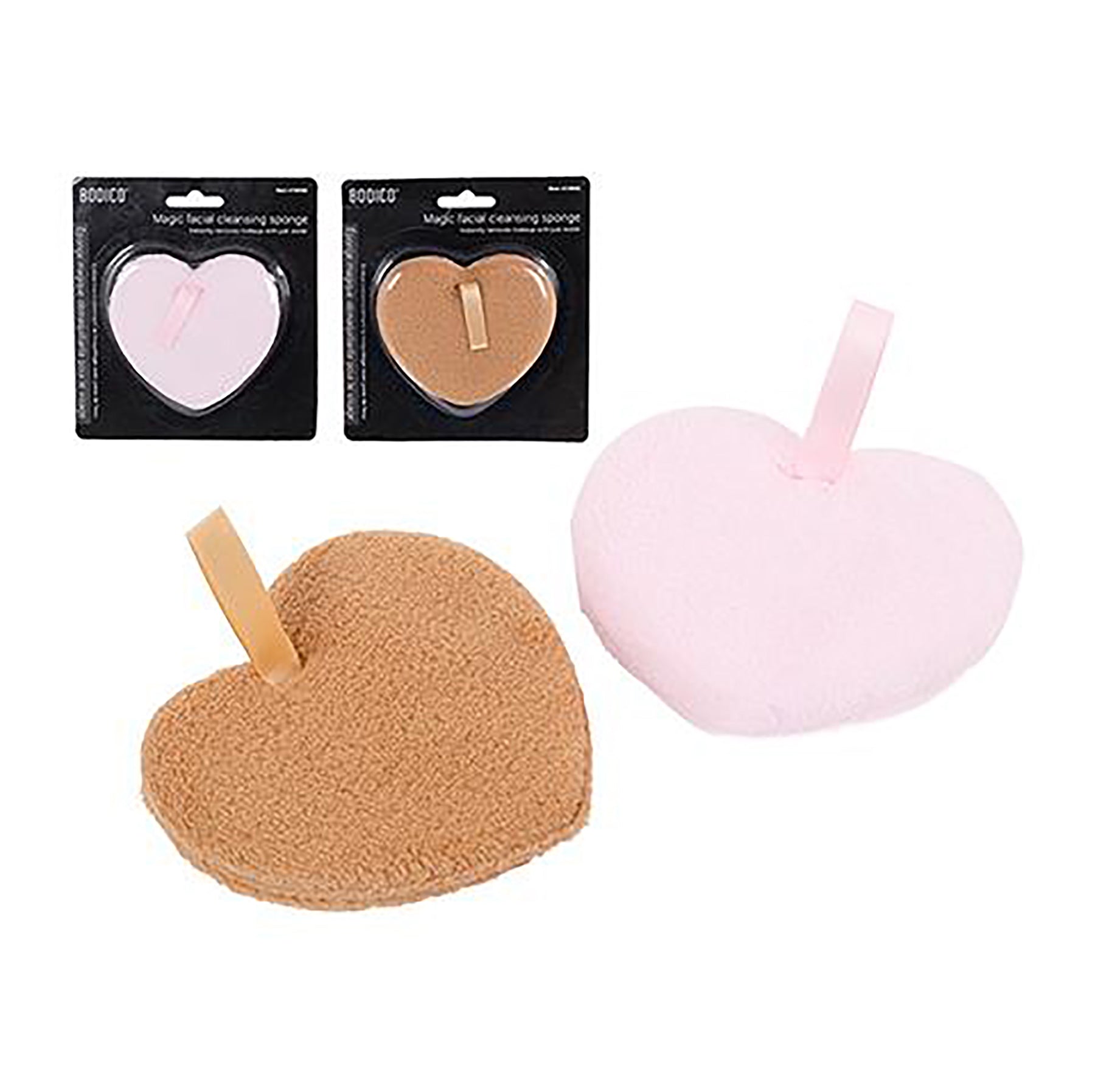 Bodico Cleansing Sponge Magic Heart 3.75x3.4in