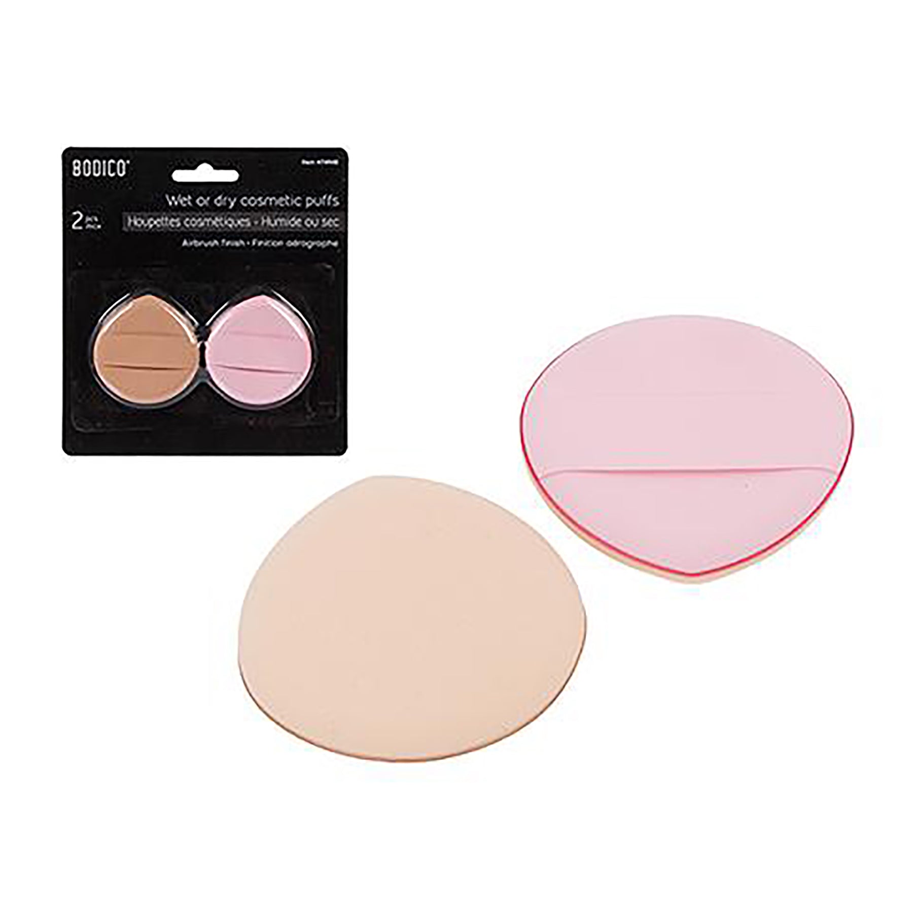 Bodico 2 Cosmetic Puff Sponges Wet or Dry 2x2in each