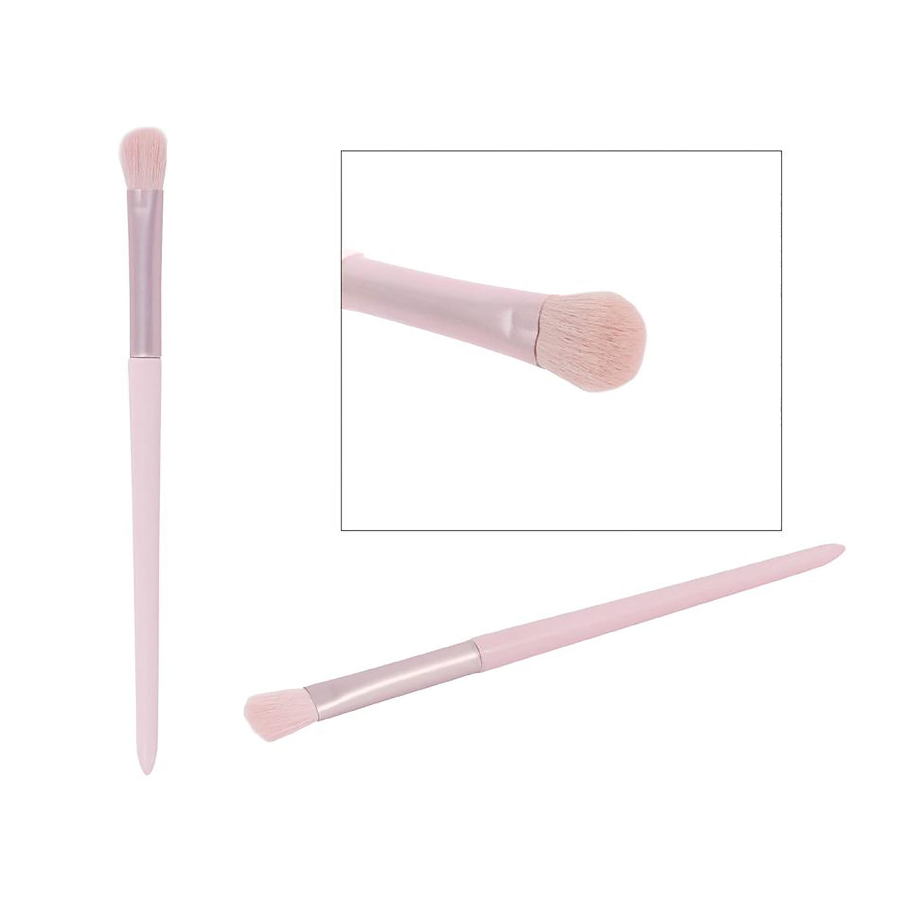 Bodico Shadow Brush Oval Pink-blush 6.25in Bristles 0.6in