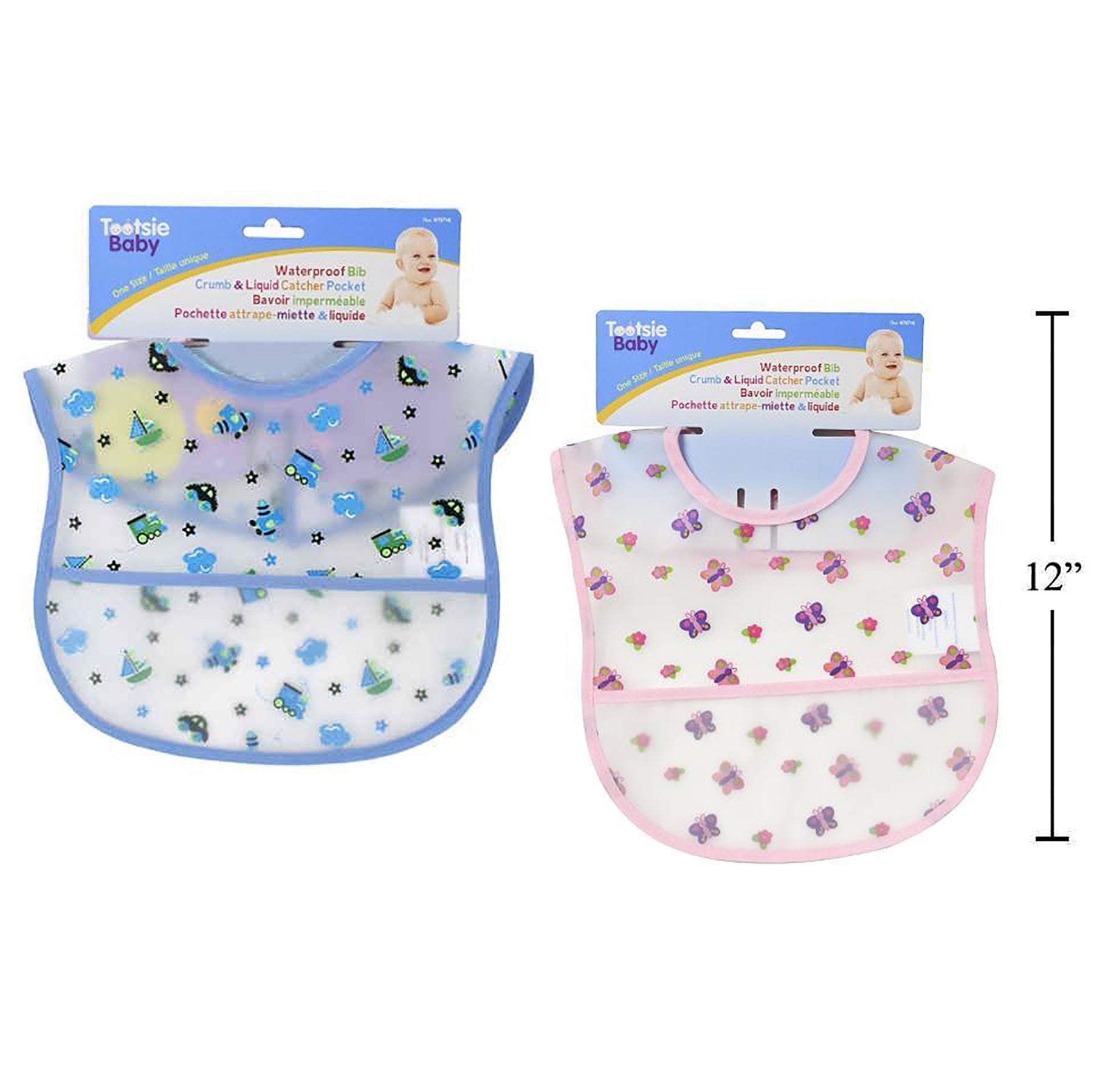 Tootsie Baby Bib Printed EVA with Pocket One Size