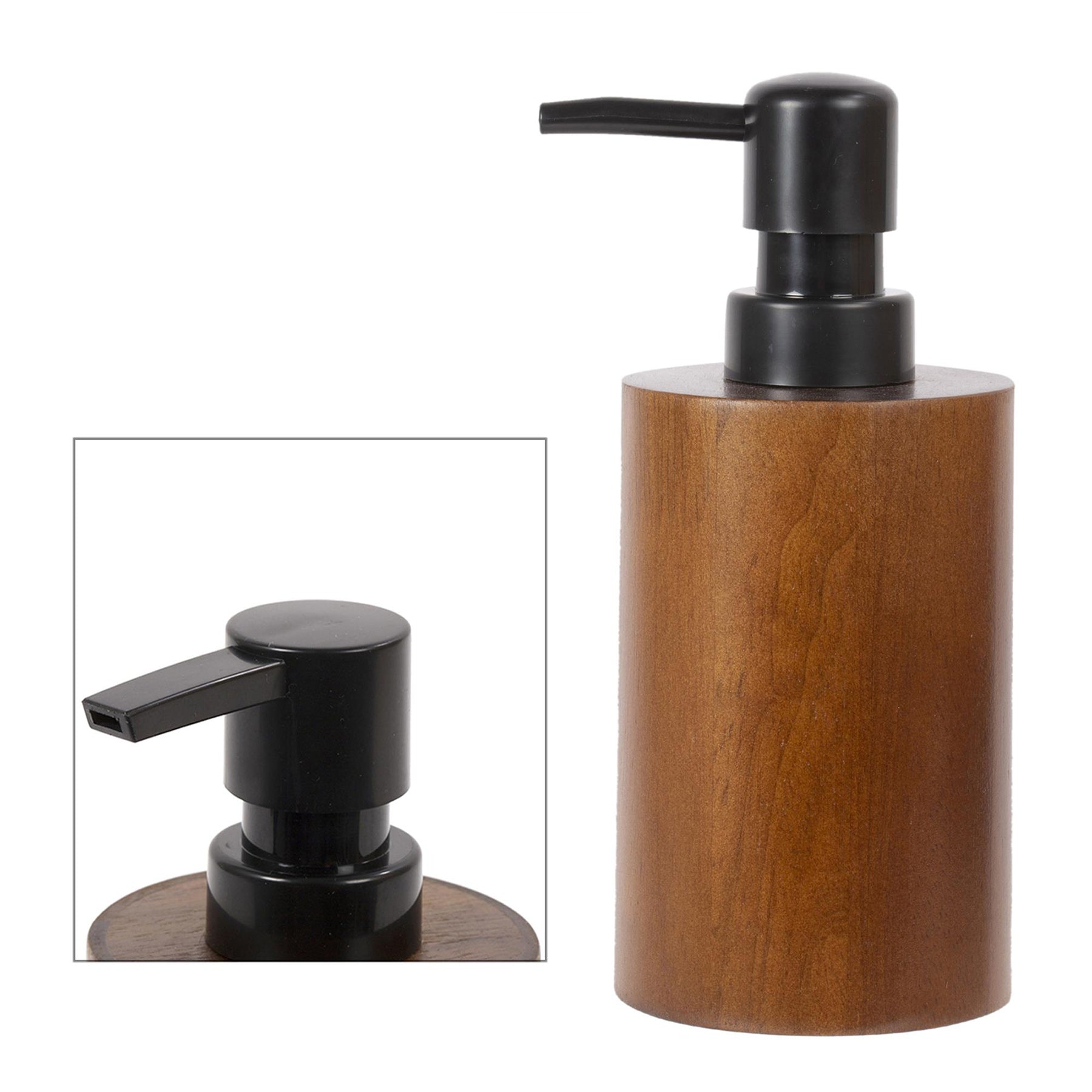 Bodico Wooden Soap/Lotion Dispenser 2.75x6.5in