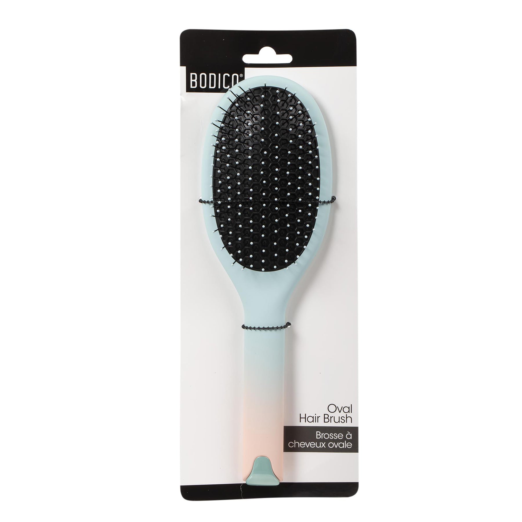 Bodico Hair Brush Oval Detangling Ombre Thin Flex Bristles 9.5x3in