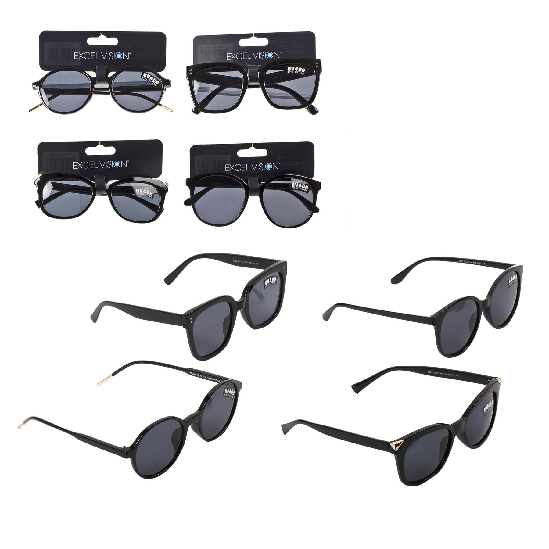 Excel Vision Women's Black Sunglasses