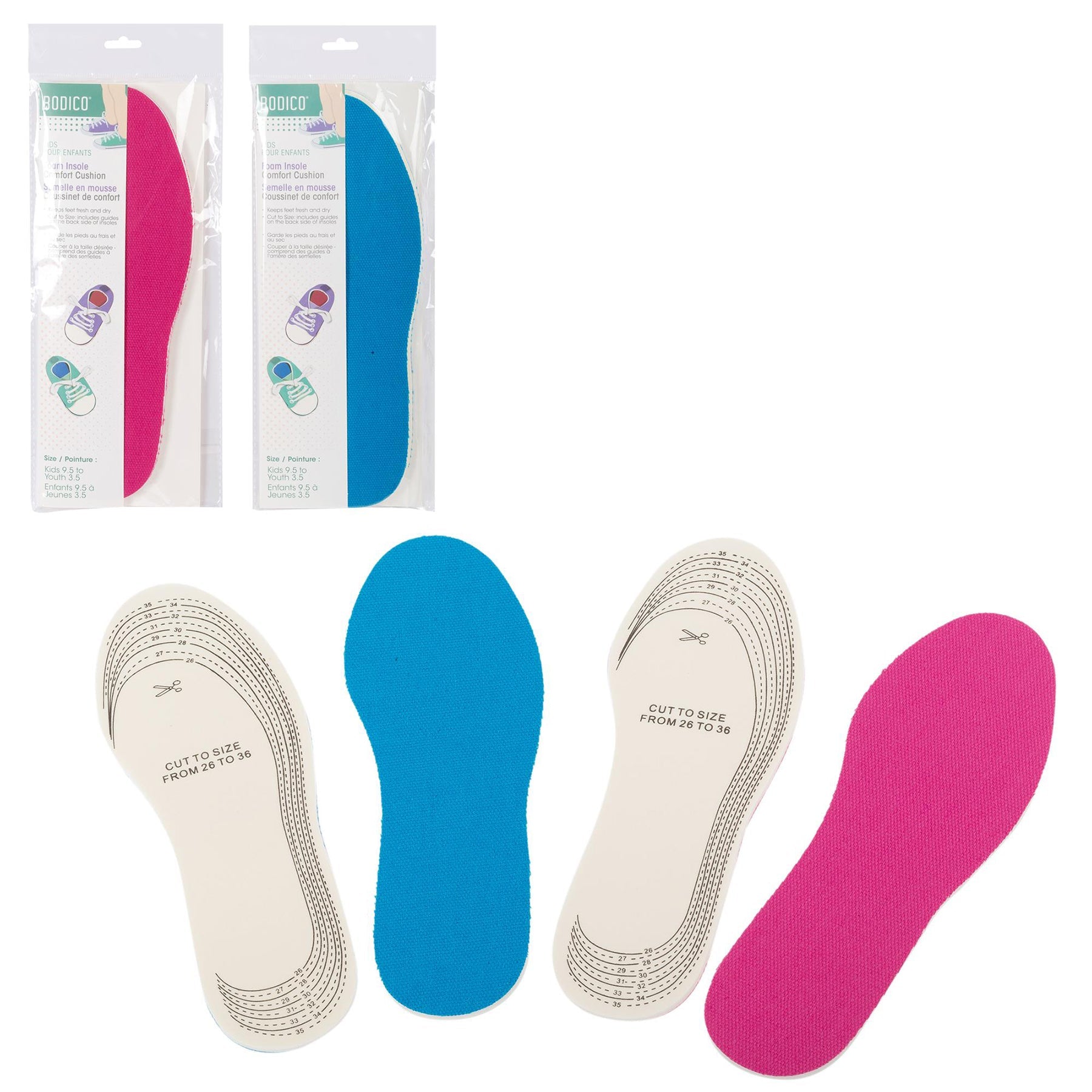 Bodico 1 Pair Kids Foam Insoles