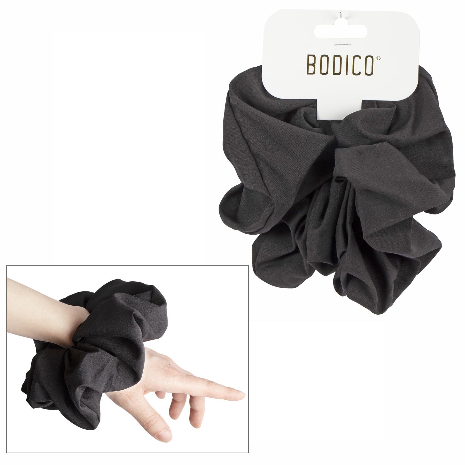 Bodico Scrunchie Black Extra Large 6.5in
