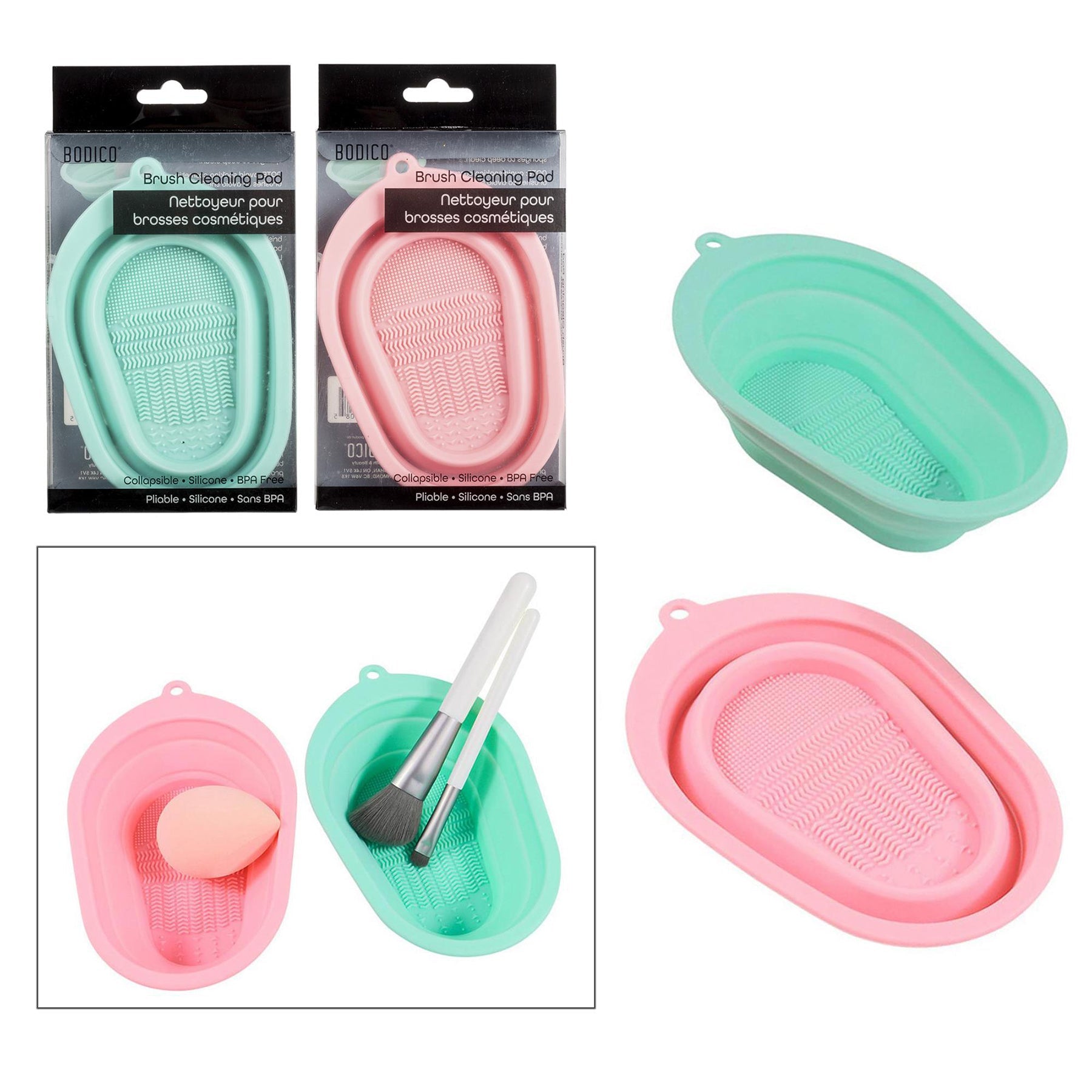 Bodico Brush Cleaning Bowl Collapsible Silicone 6x4x1.6in