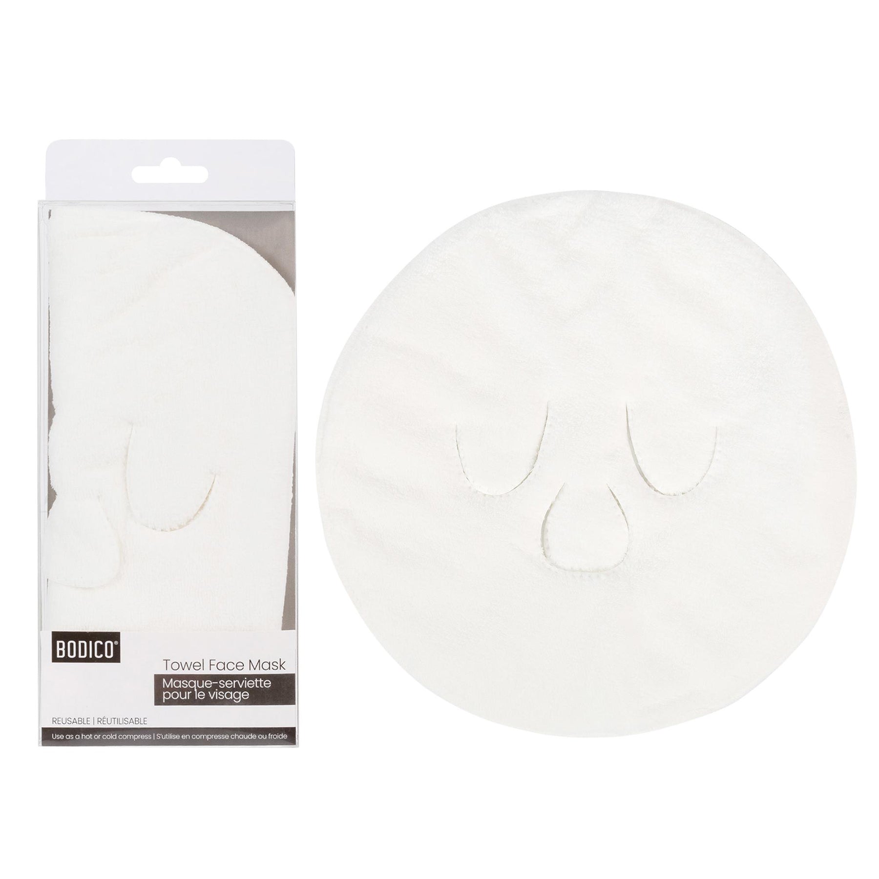 Bodico Face Mask Towel Reusable Soft Plush Microfiber One Size