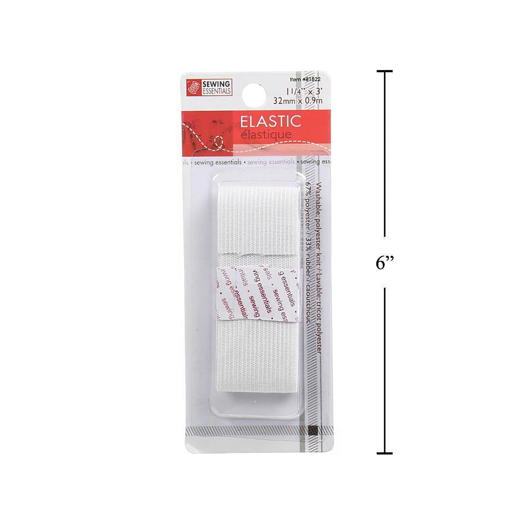 Sewing Essentials White Elastic 1.25x36in