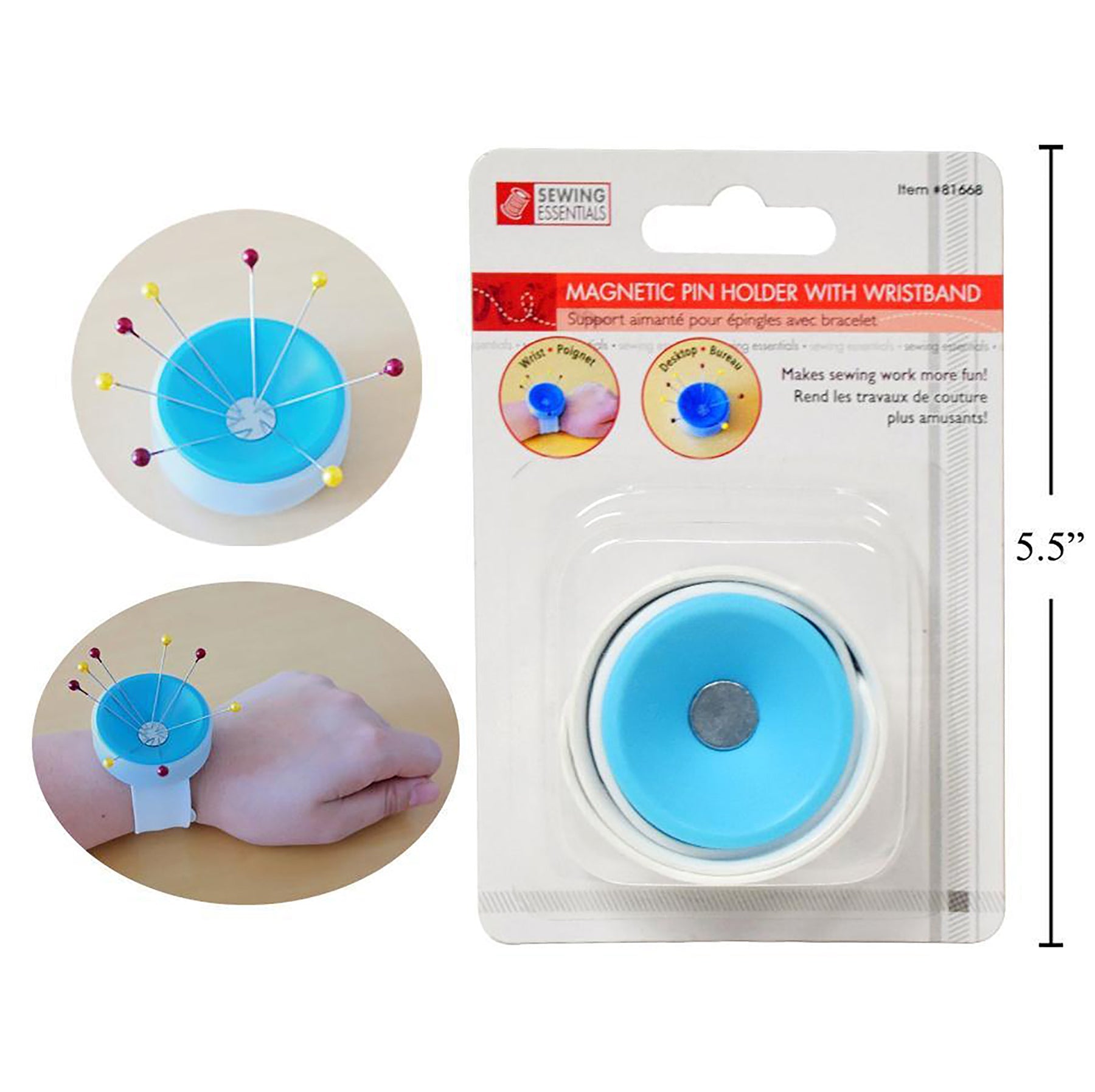 Sewing Essentials Magnetic Pin Holder with Wristband 1.75in