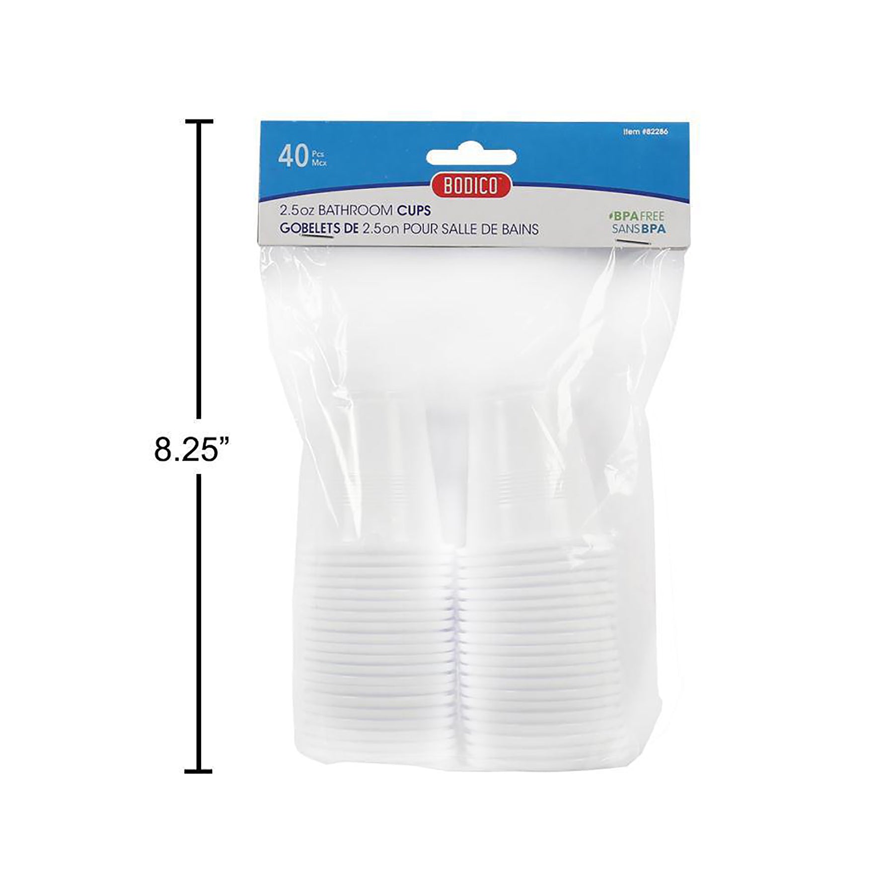 Bodico 40 Bathroom Plastic Cups 2.5oz