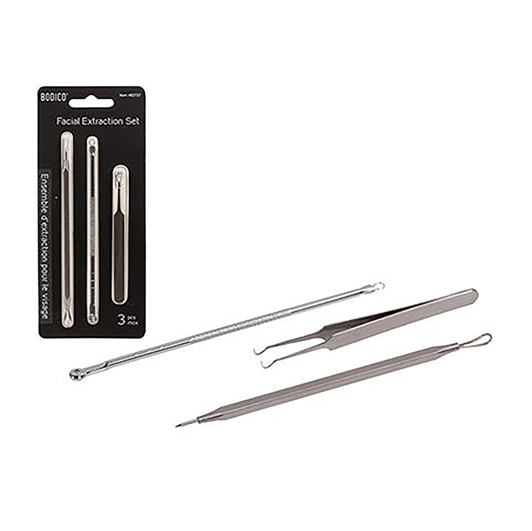 Bodico 3pcs Facial Extraction Set Stainless Steel