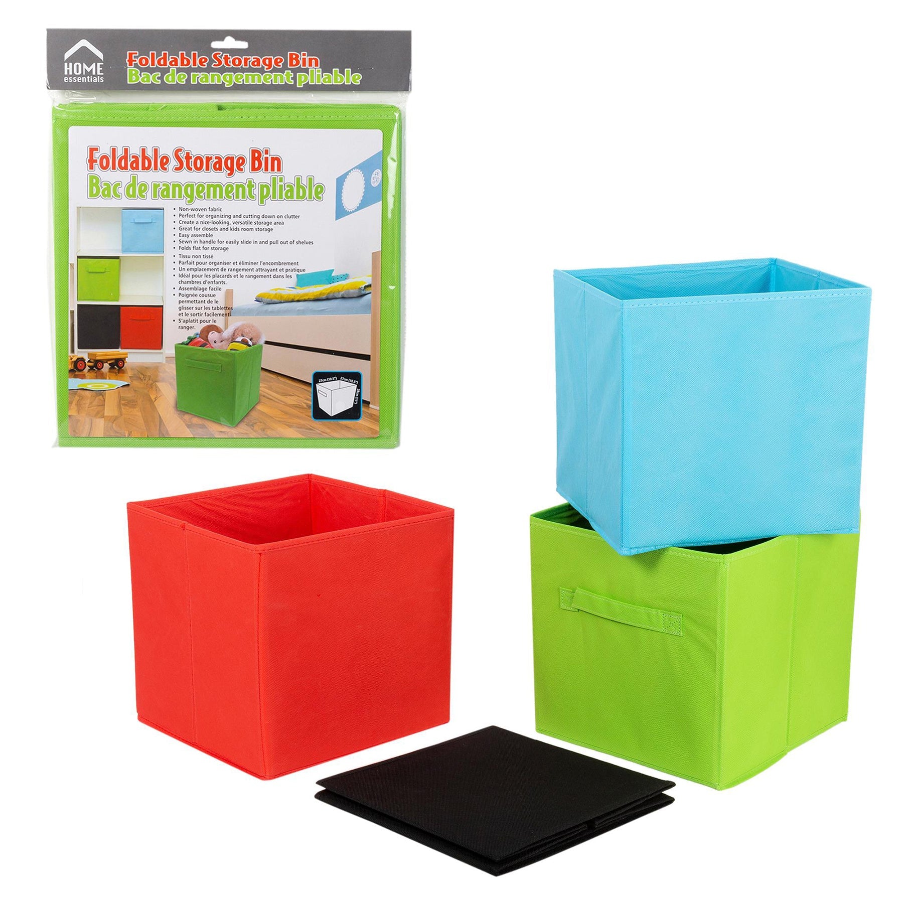 Home Essentials Storage Bin Foldable Non-woven Fabric 10.5x10.5x11in