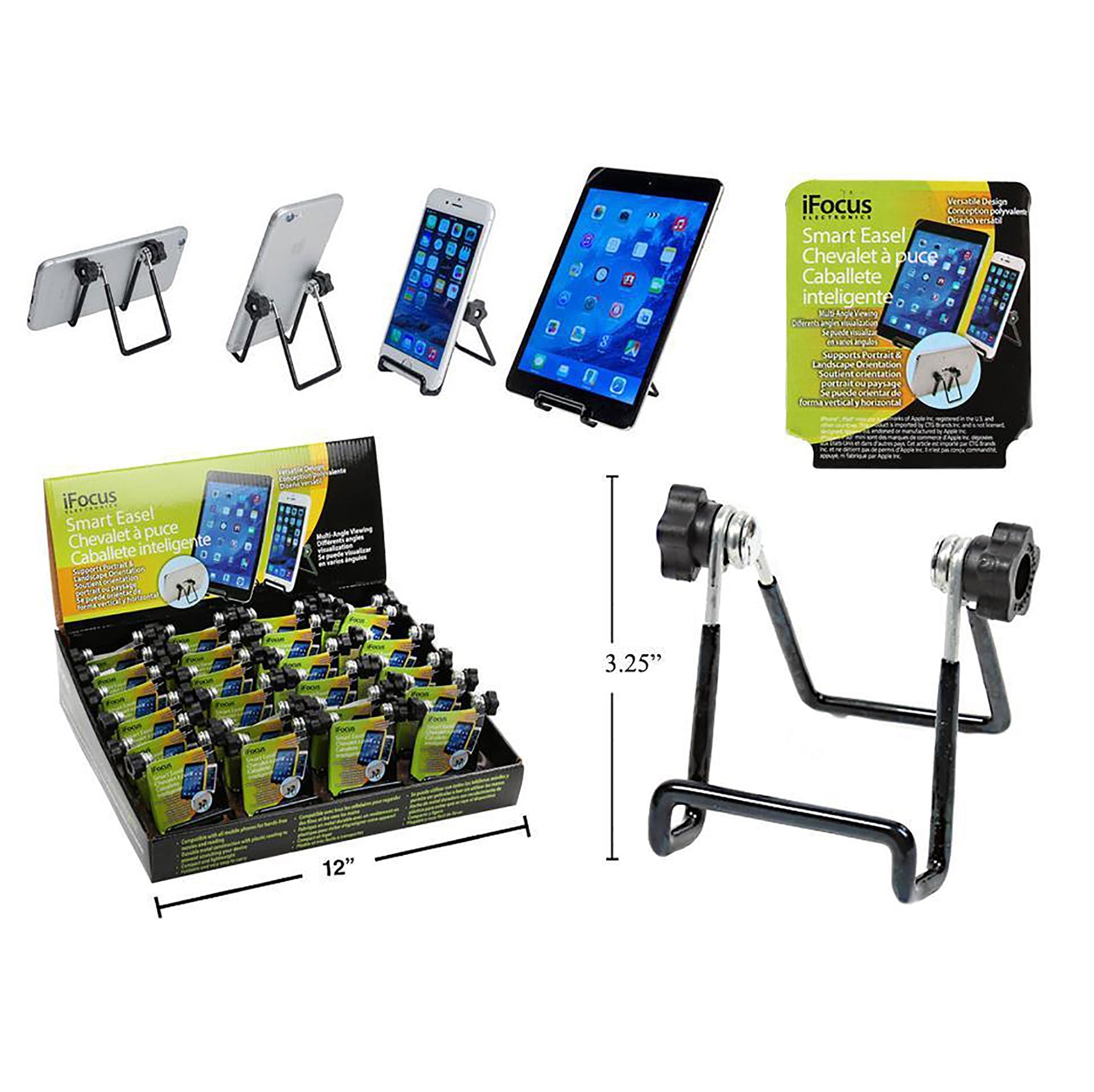 iFocus Smart Easel for Mobile Phones and Mini Tablets 3.25in