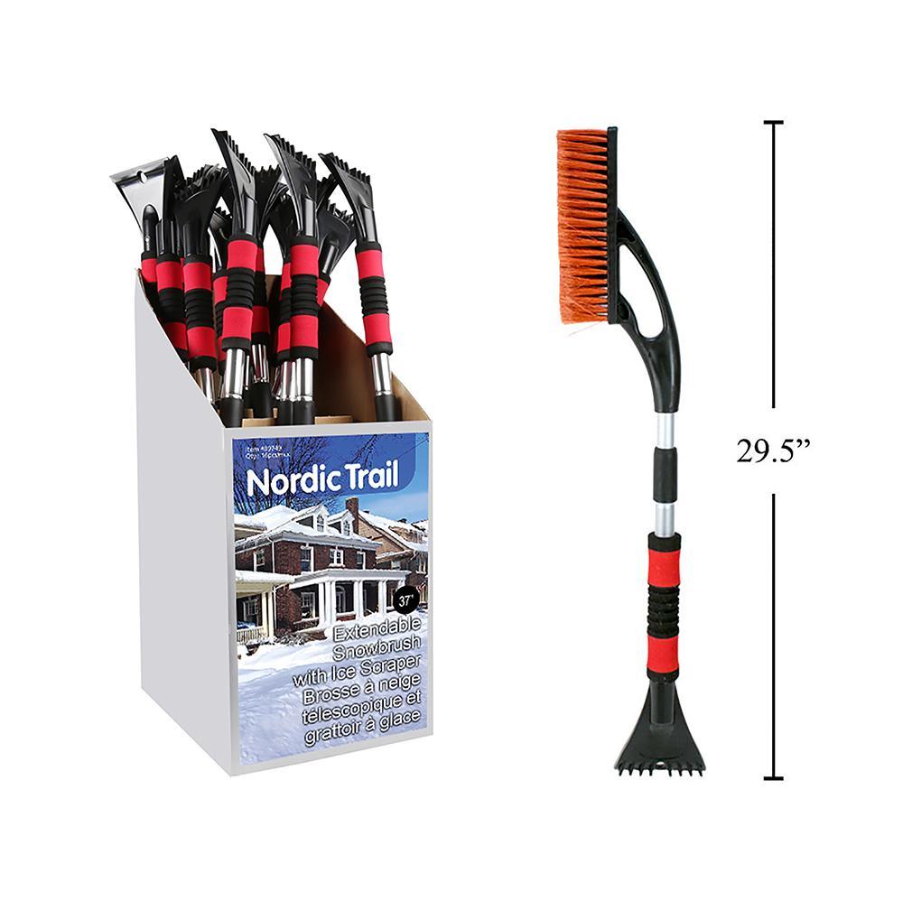 Nordic Trail - 29.5 In- 37 In Extendable   Snow Brush with Ice Scraper