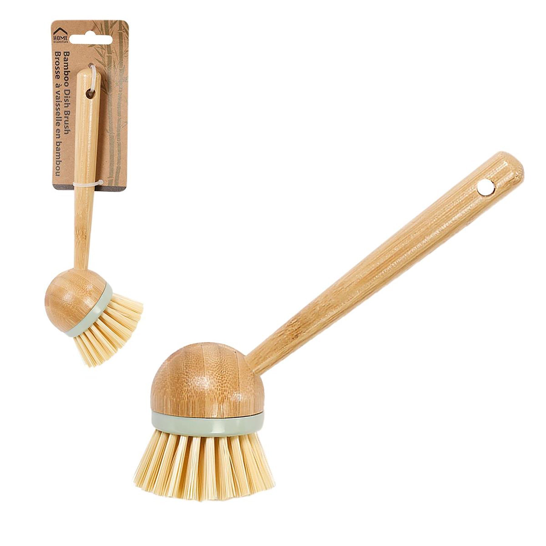 Home Essentials Bamboo Dish Brush with Handle