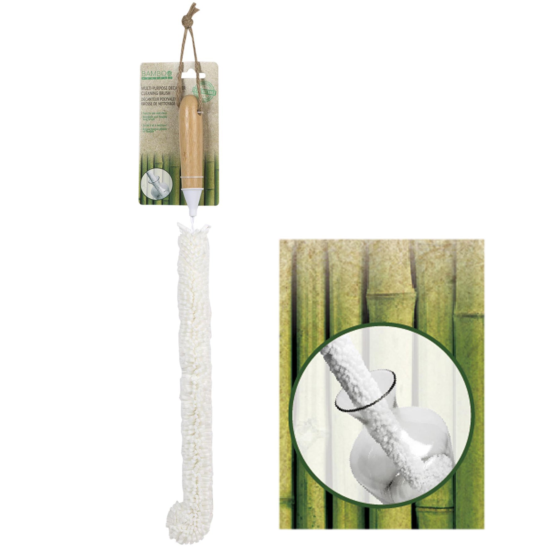 Home Essentials Decanter Cleaning Brush Bamboo 18in
