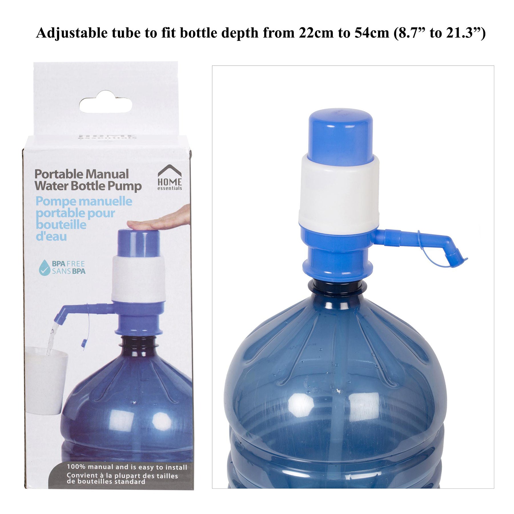 Home Essentials Water Bottle Pump Fit 2-5g  Water Bottle 