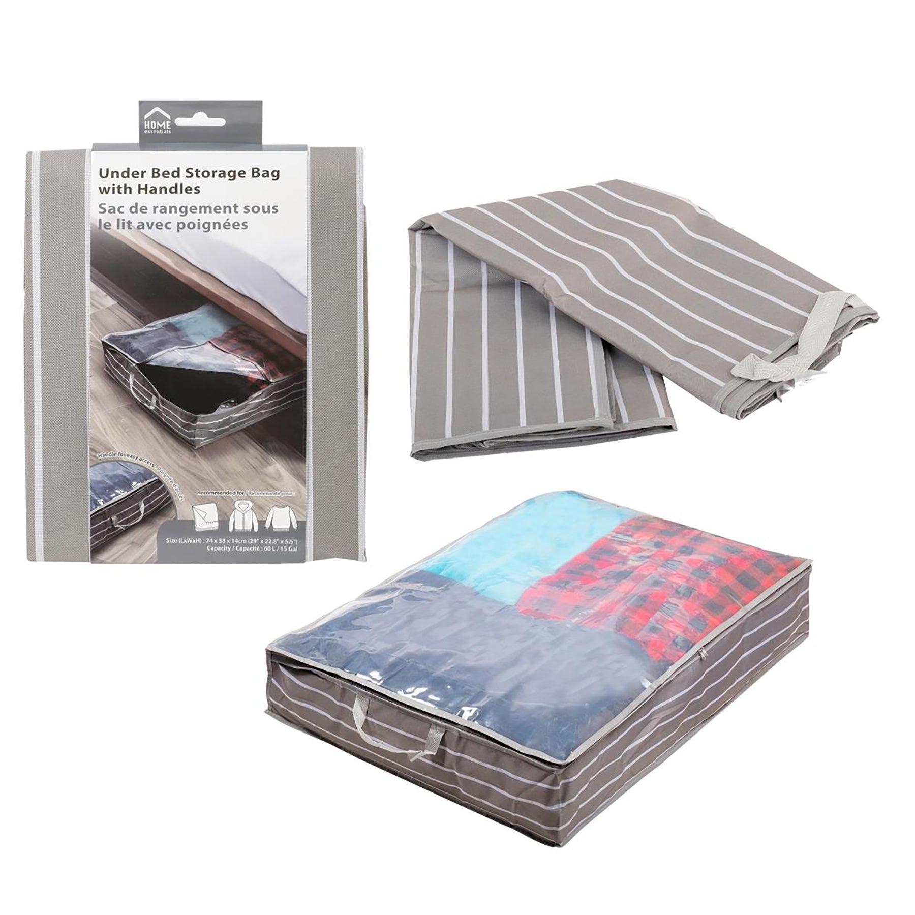 Home Essentials Under Bed Storage Bag with Handle 29x22.8x5.5in