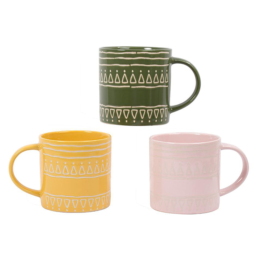 Luciano Embossed Can Mug 11 oz 3 colours