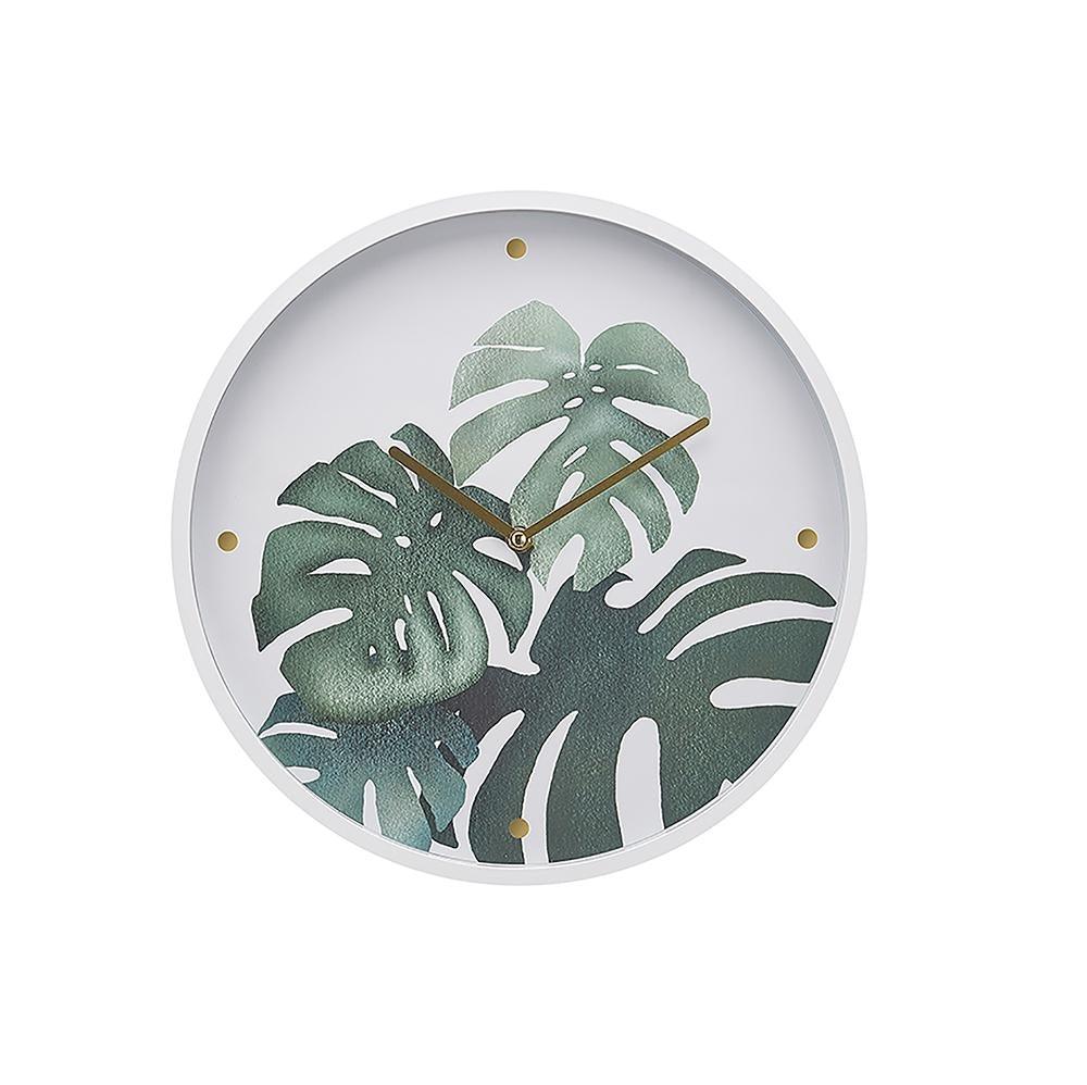 Hays Monstera 14In Wall Clock - Dollar Max Depot