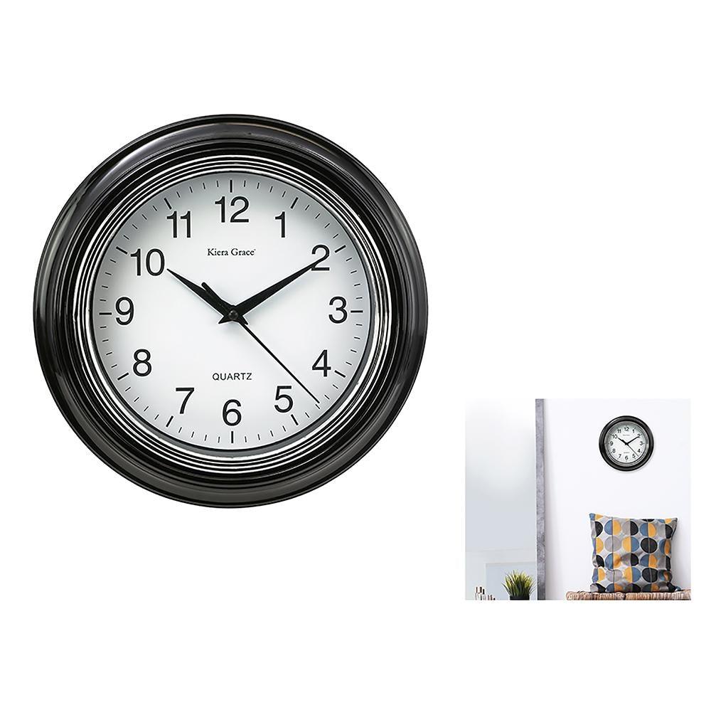 Aster 10In Wall Clock - Black - Dollar Max Depot